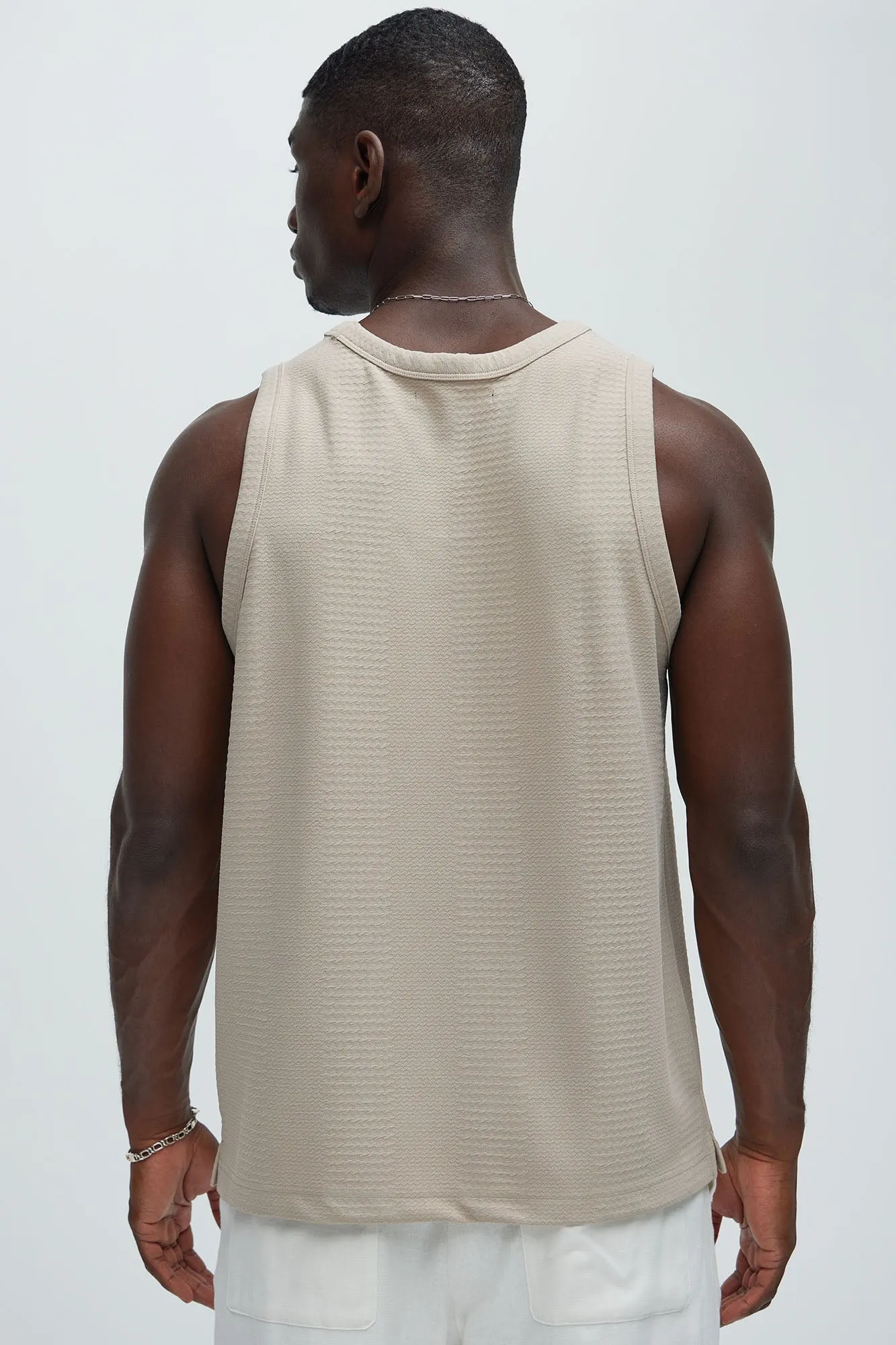 Angelo Textured Tank - Taupe