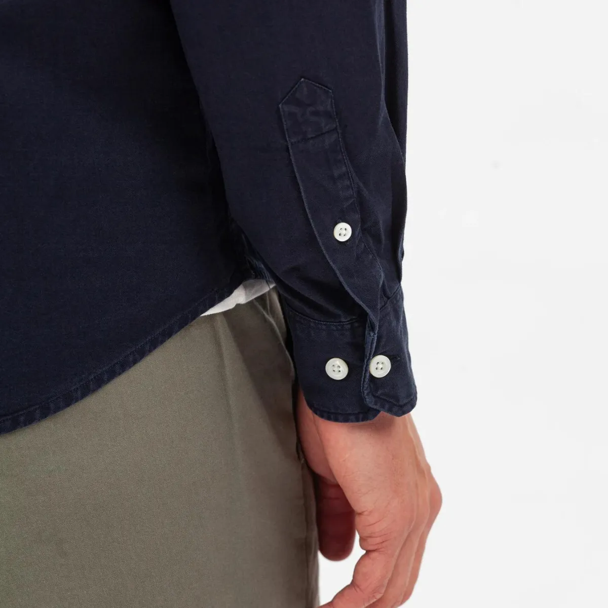 Anton Light Twill Shirt Dark Navy