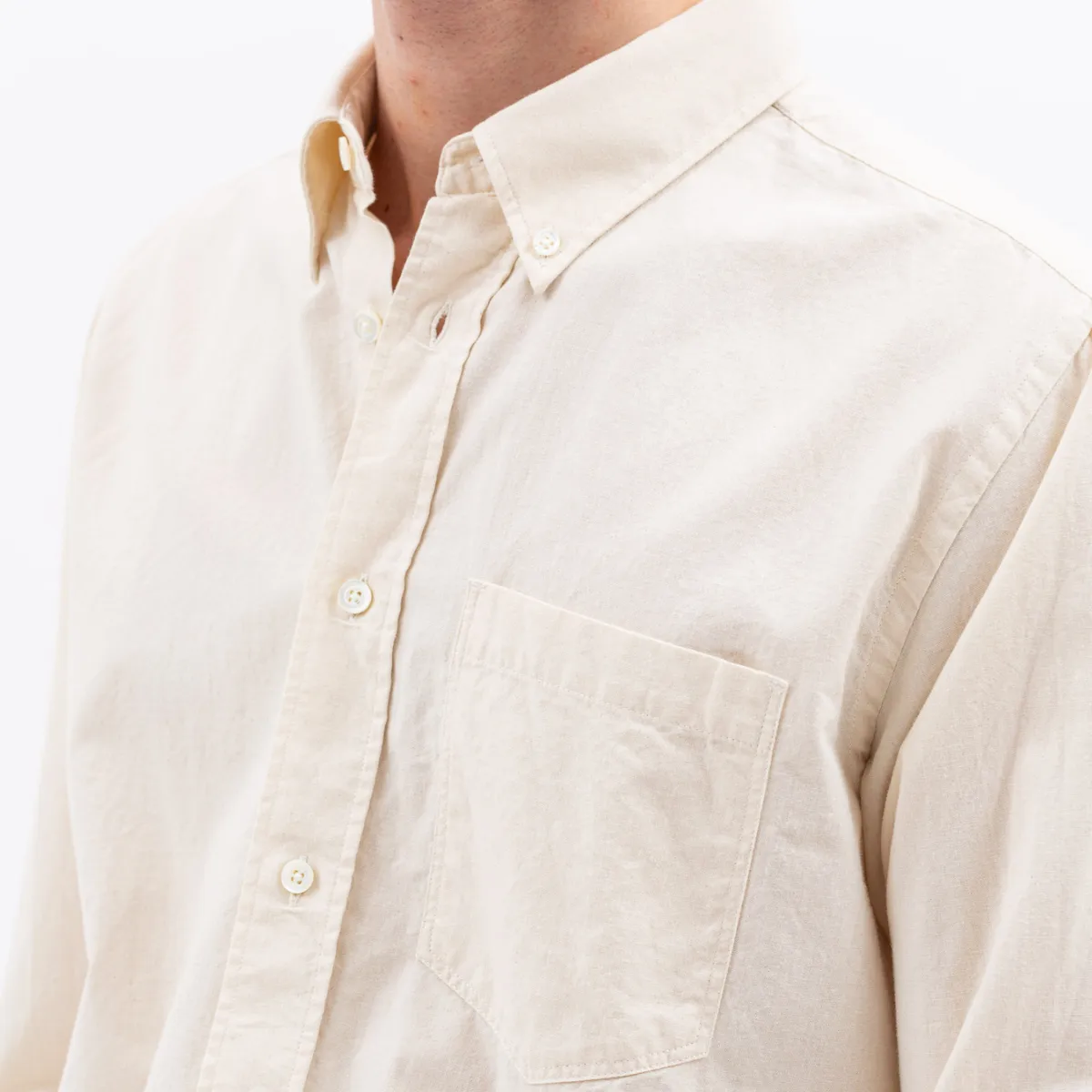 Anton Light Twill Shirt Oatmeal