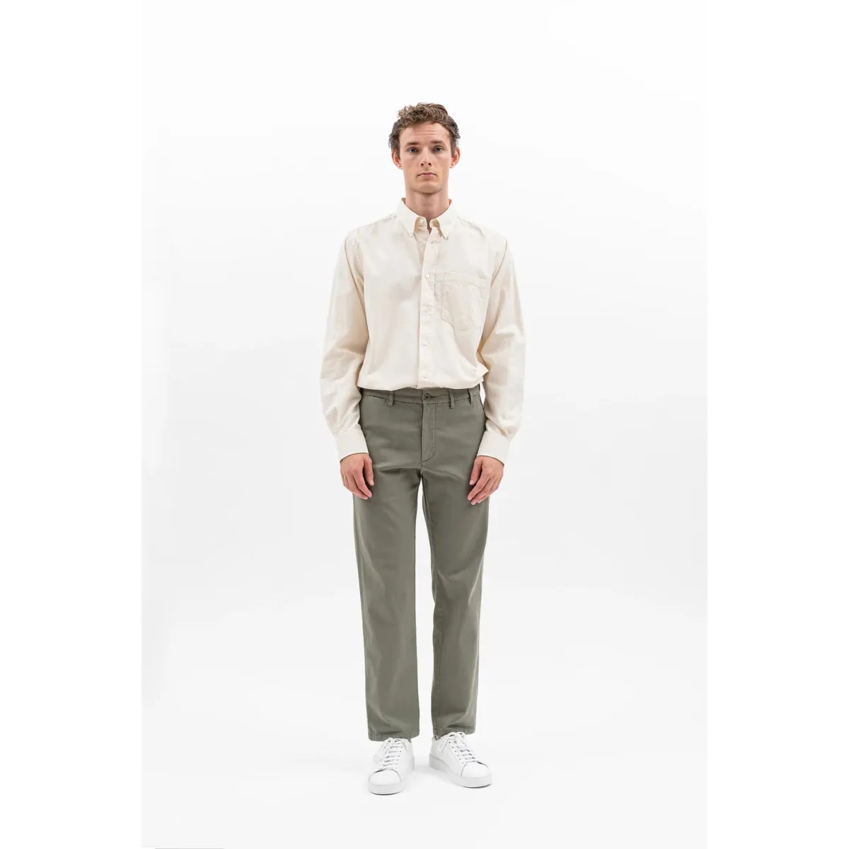 Anton Light Twill Shirt Oatmeal
