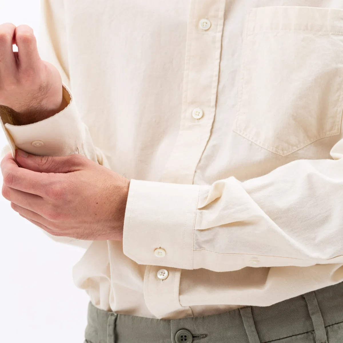 Anton Light Twill Shirt Oatmeal