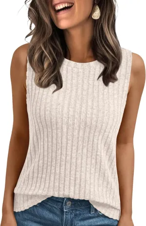 AUTOMET Womens Tank Tops Sleeveless Tunic Shirts Summer Fashion Basic Soft Clothes 2025 Casual Trendy Vacation Spring Outfits