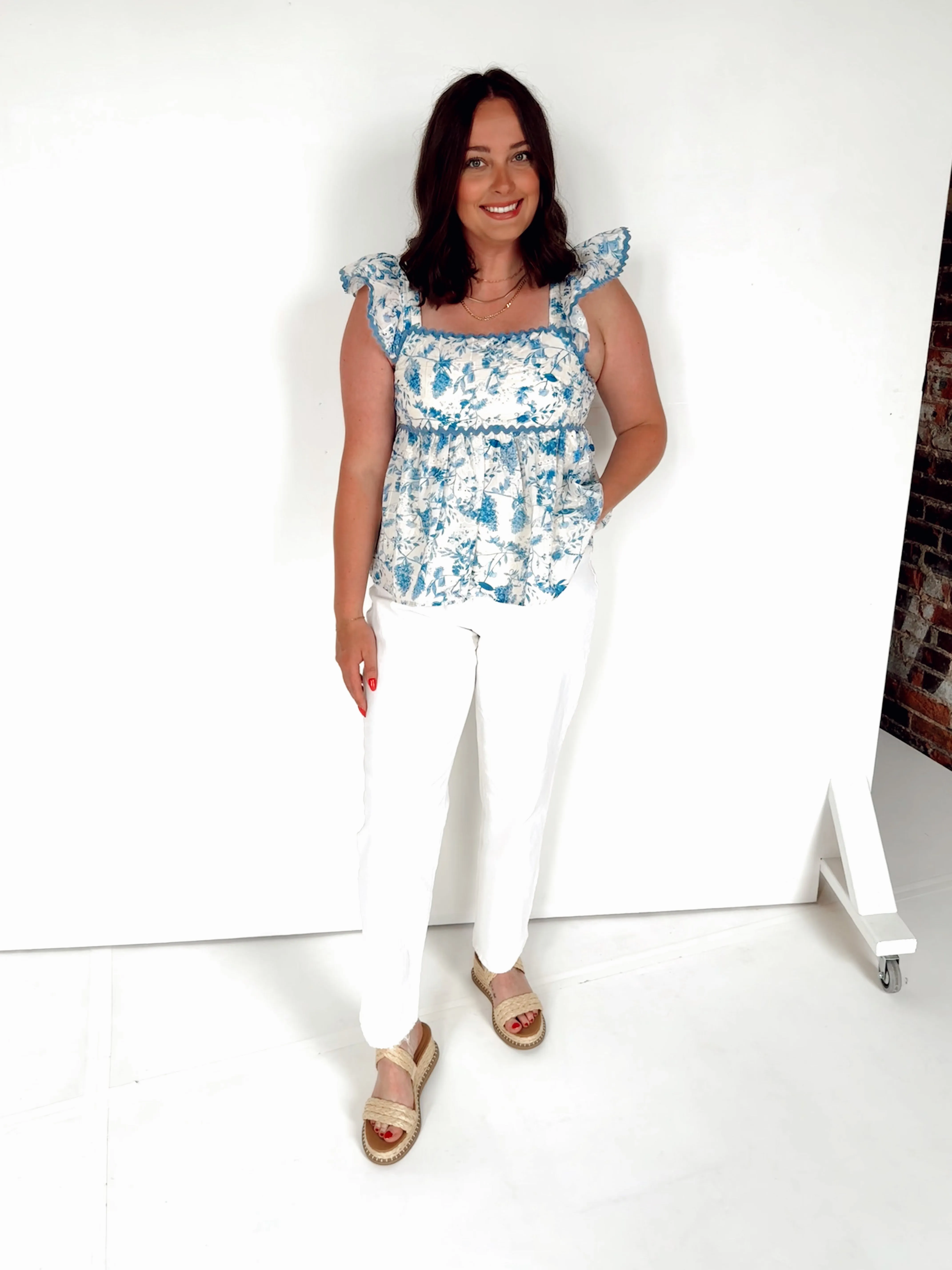Baby Blues Eyelet Tank