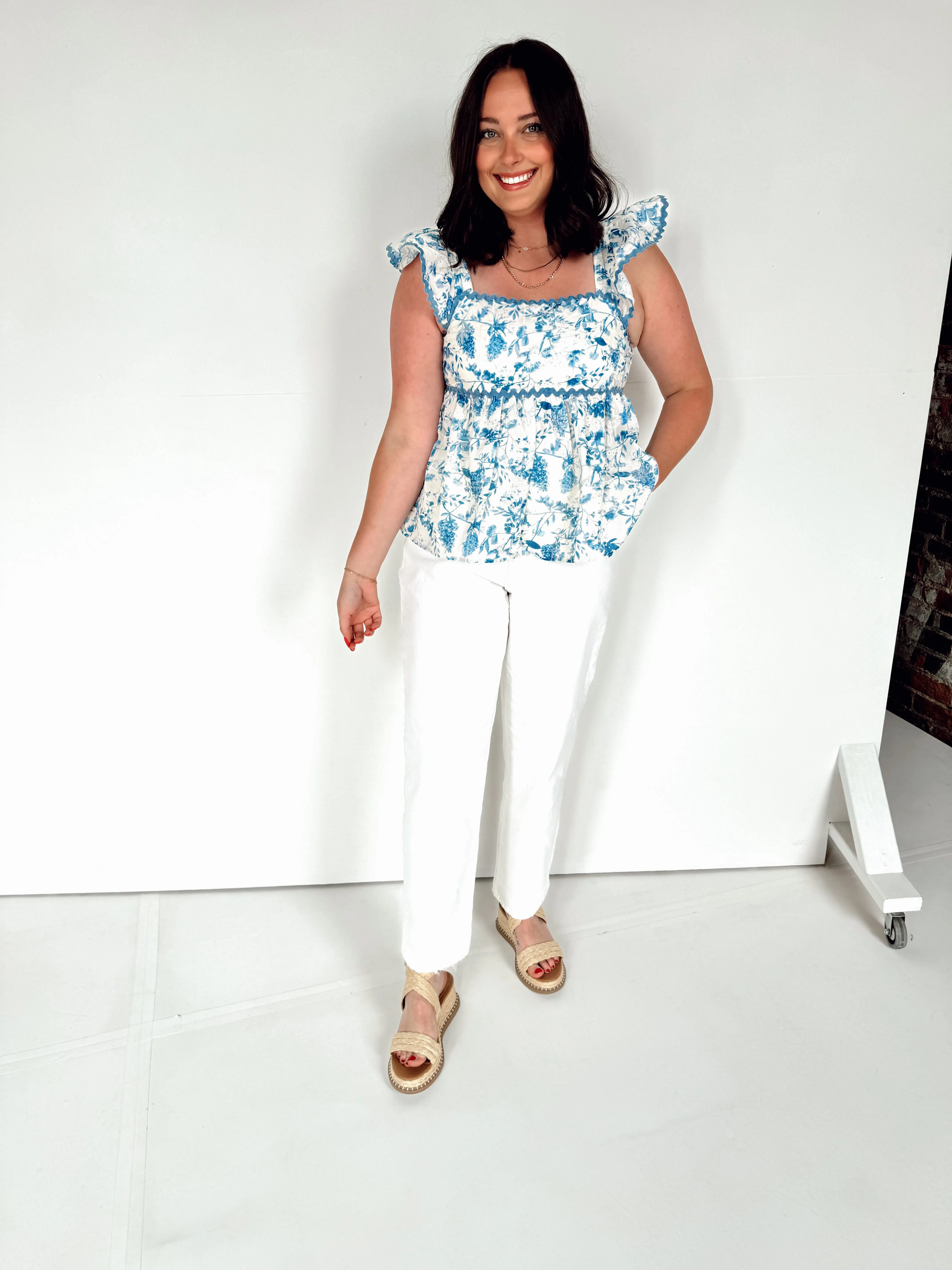 Baby Blues Eyelet Tank