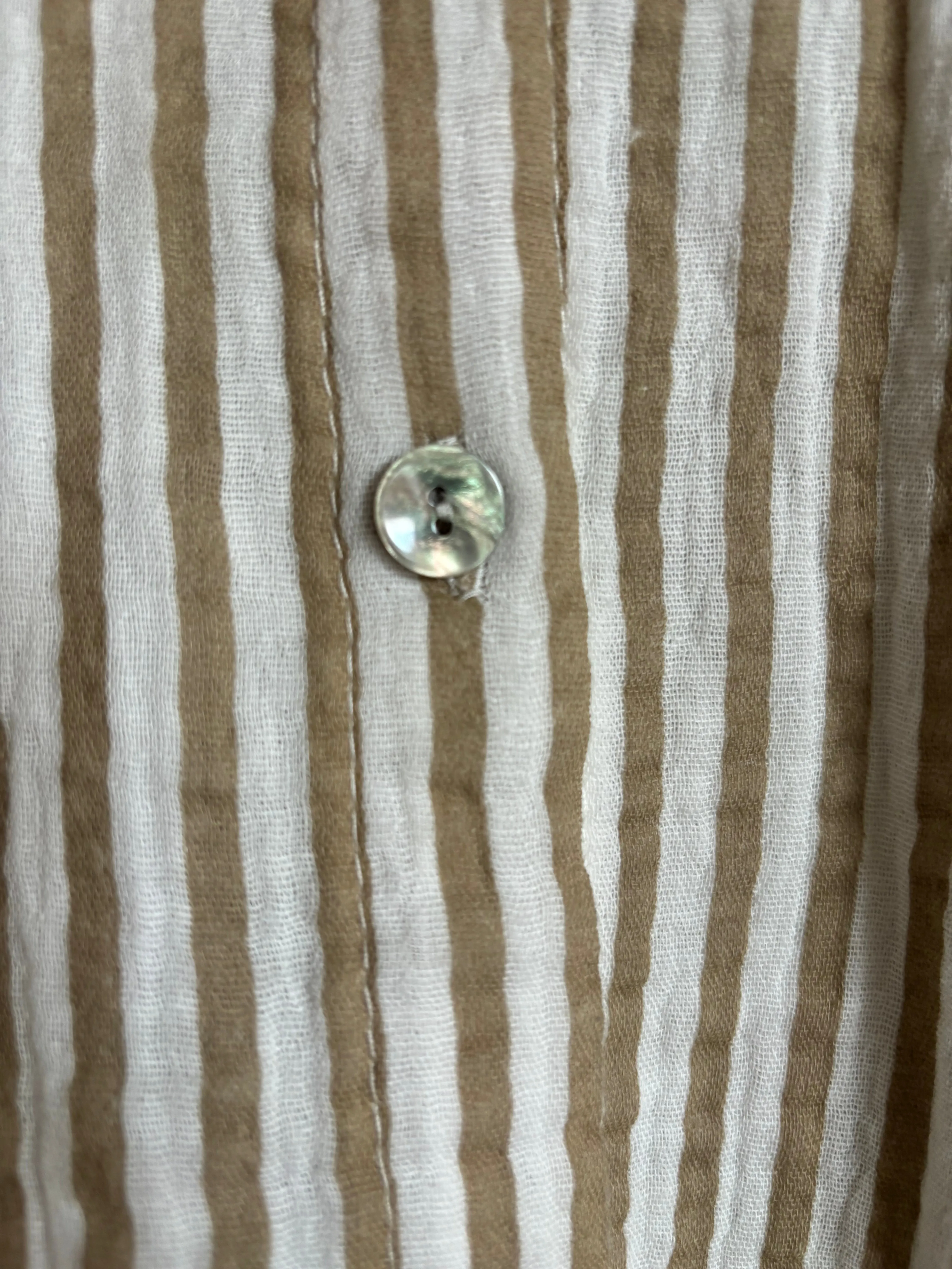 Balloon Sleeves Stripe Shirt