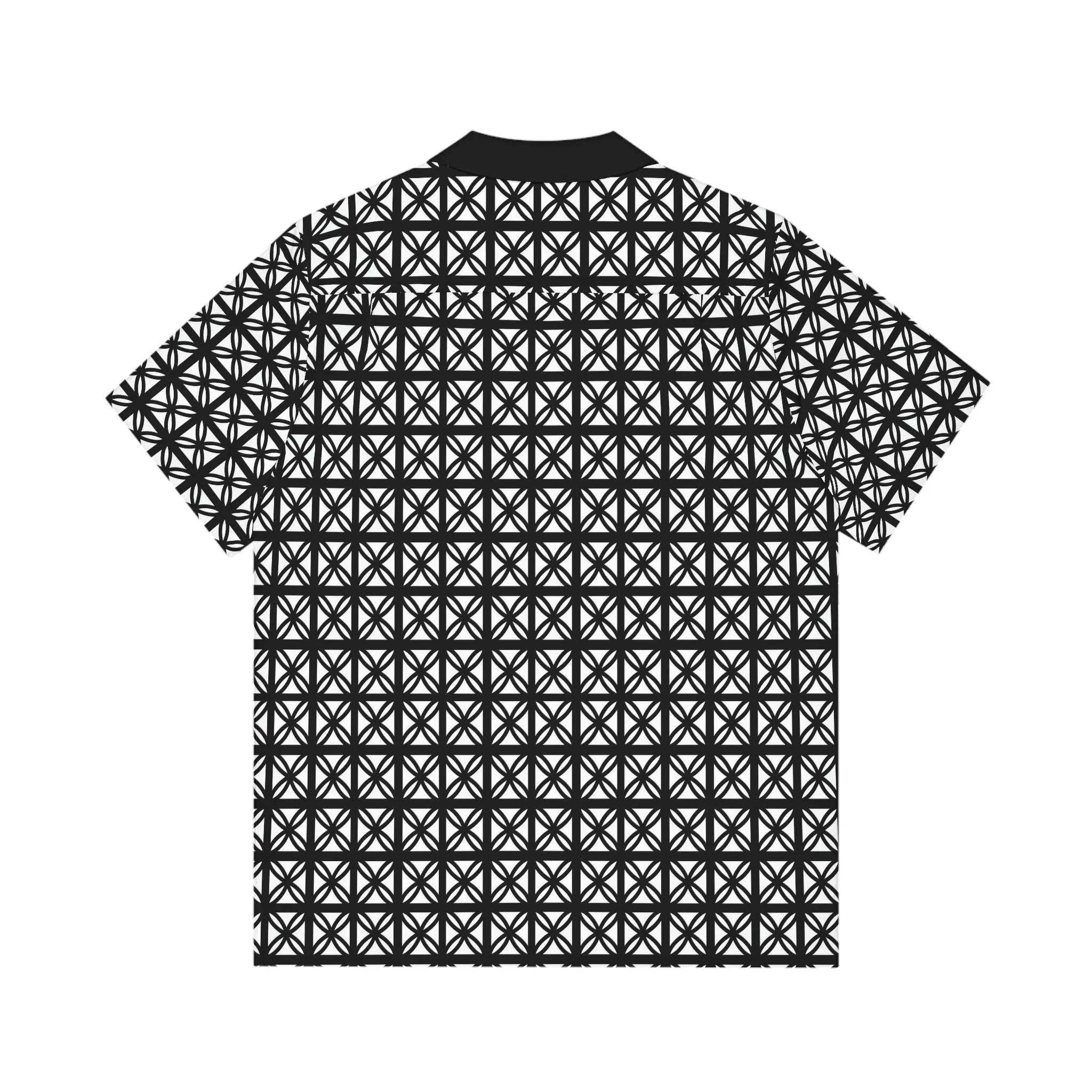 Black and White Breeze Block Button Down Shirt