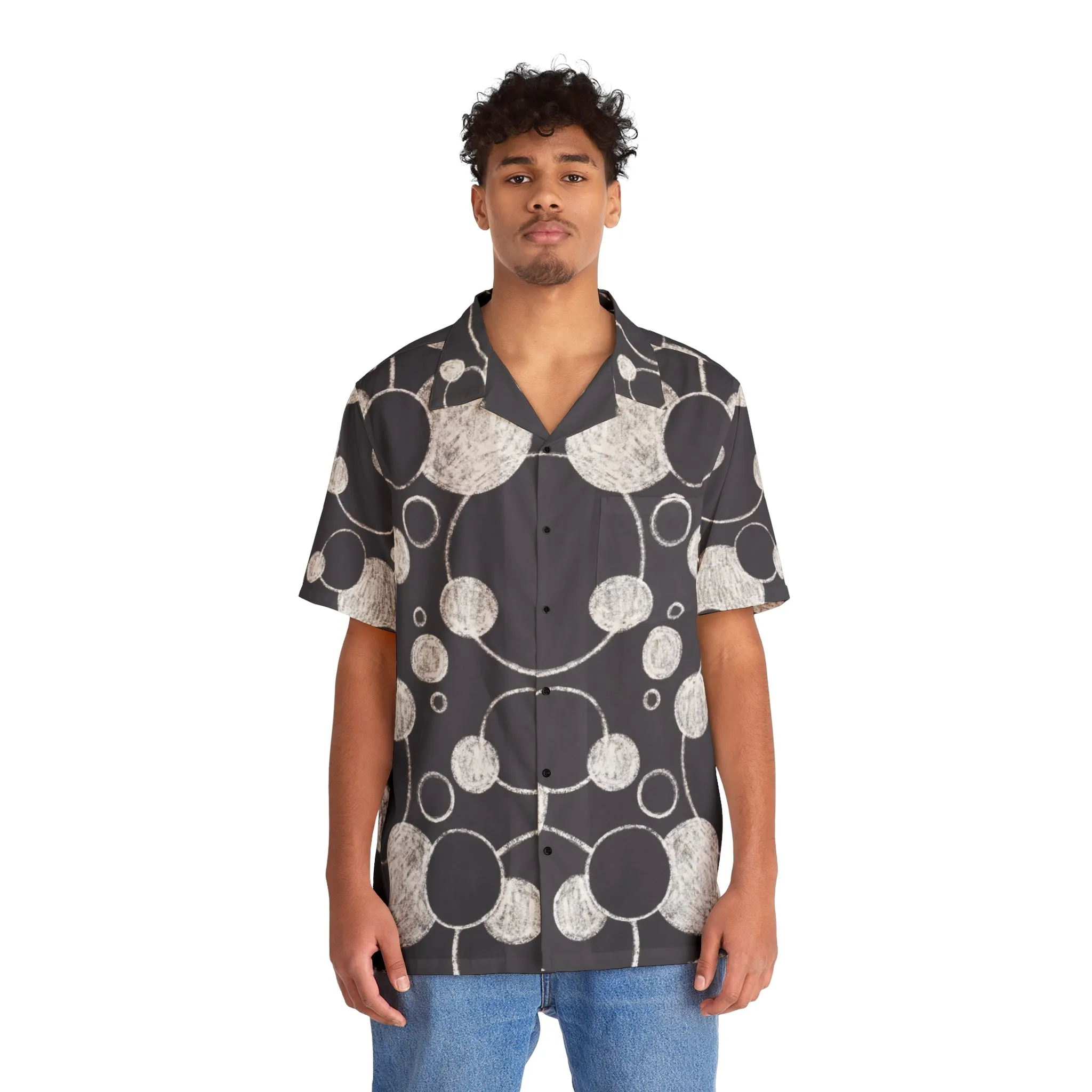 Black Dots - Inovax Men's Hawaiian Shirt