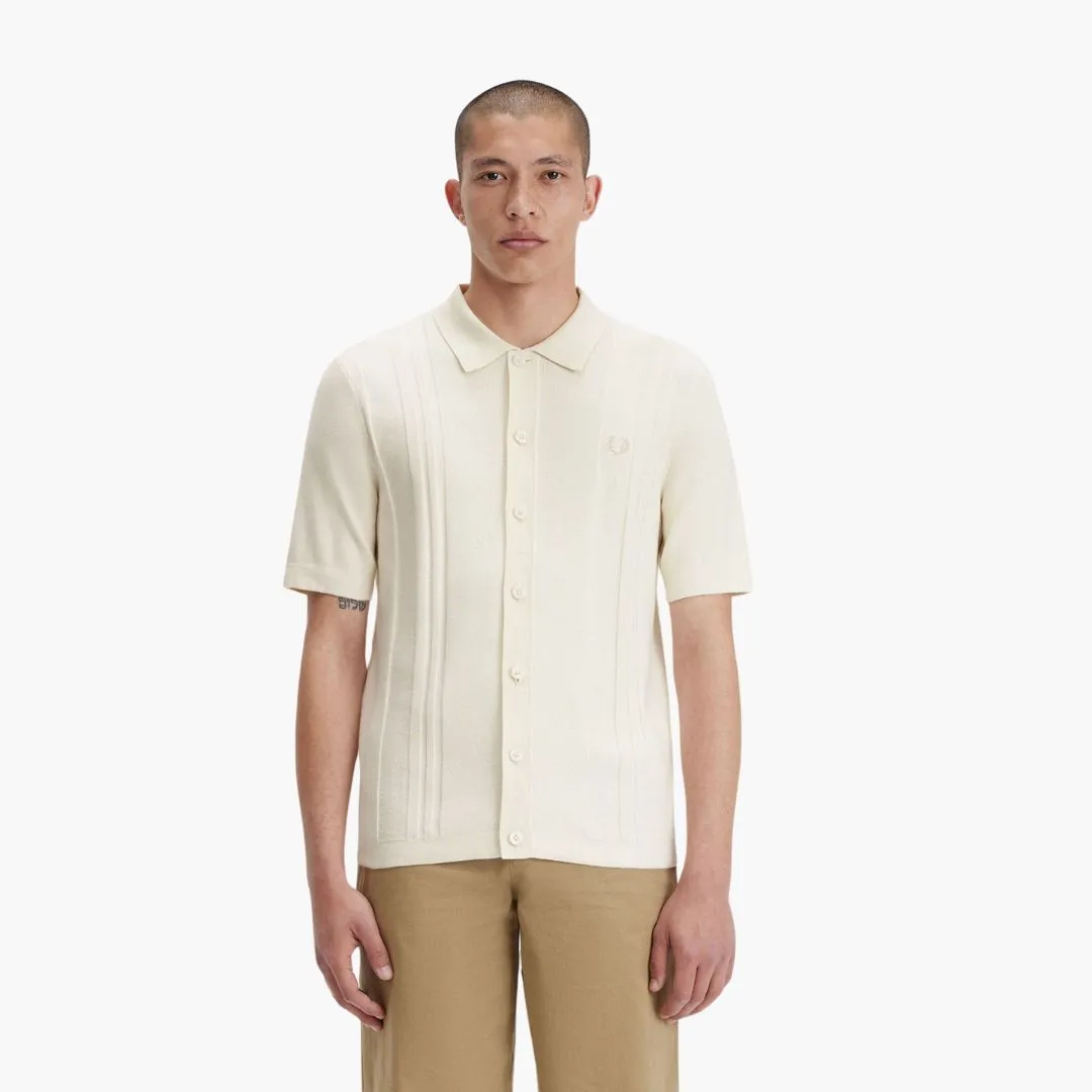 Button Through Knitted Shirt (Ecru)