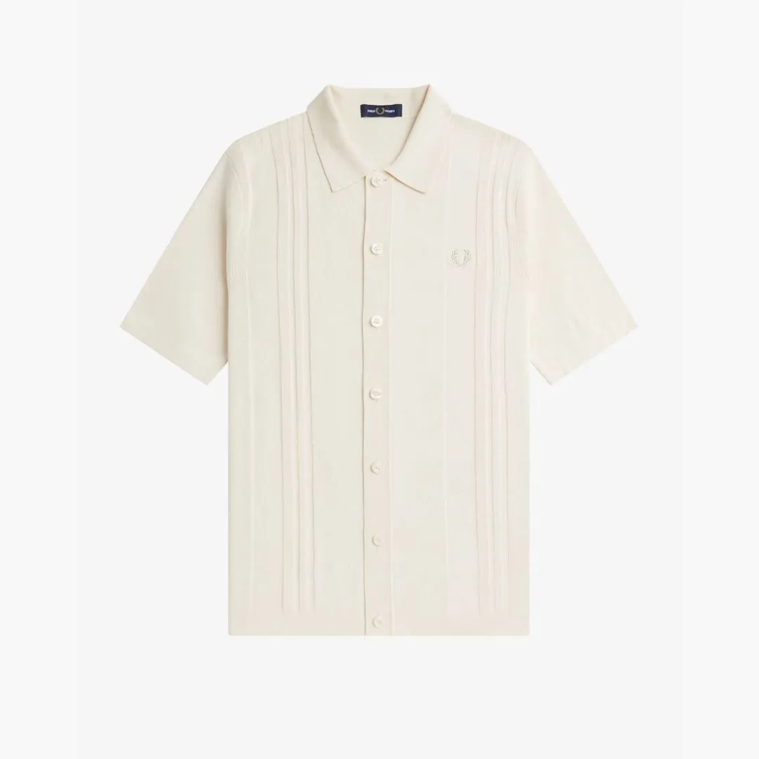 Button Through Knitted Shirt (Ecru)