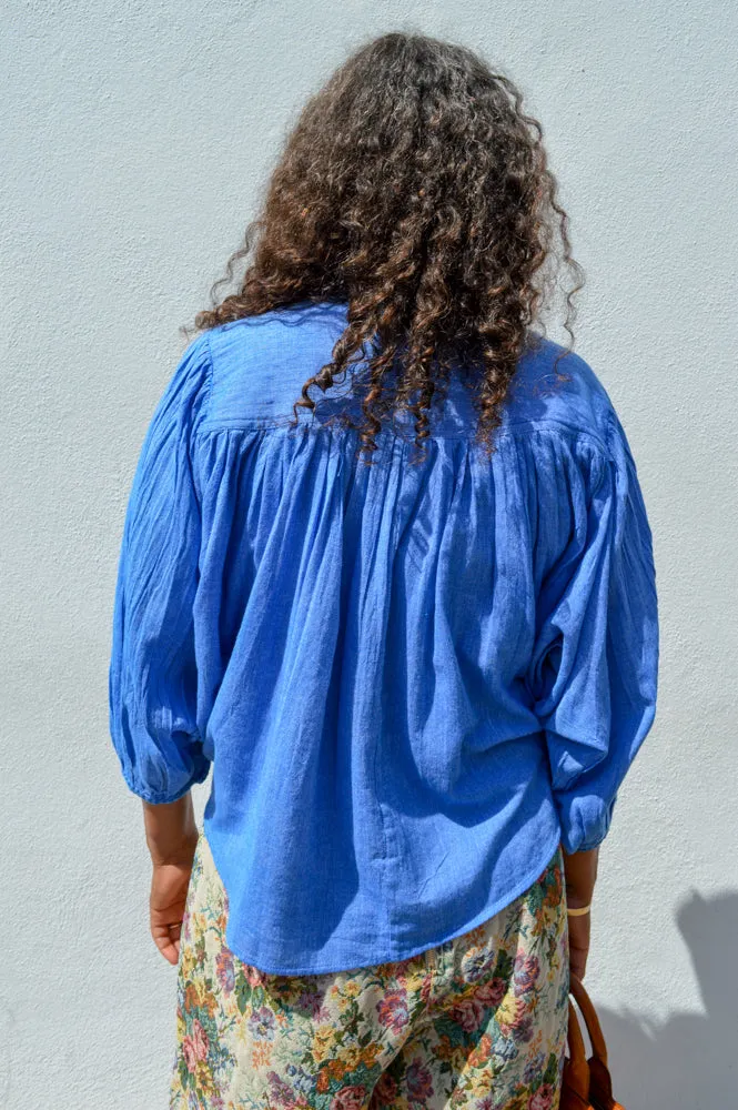 By-Bar Becky Sapphire Blue Athia Blouse