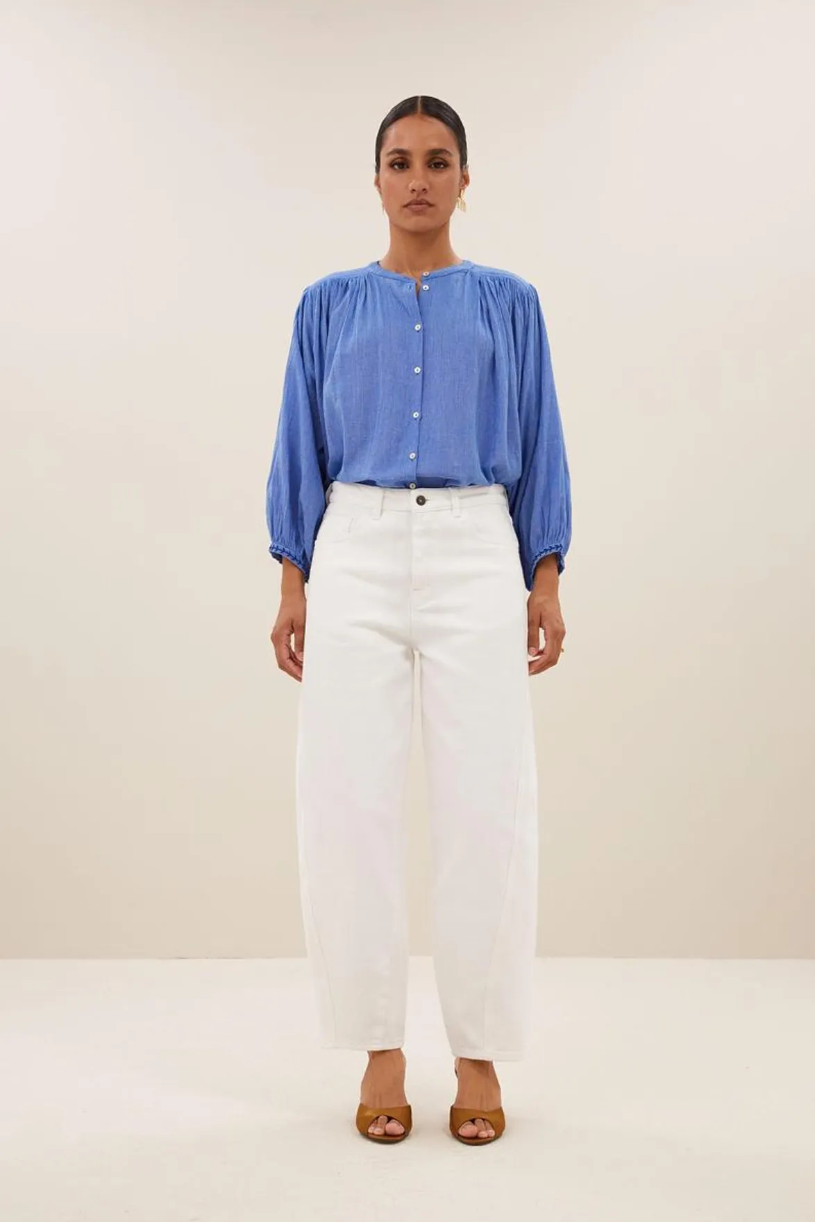 By-Bar Becky Sapphire Blue Athia Blouse