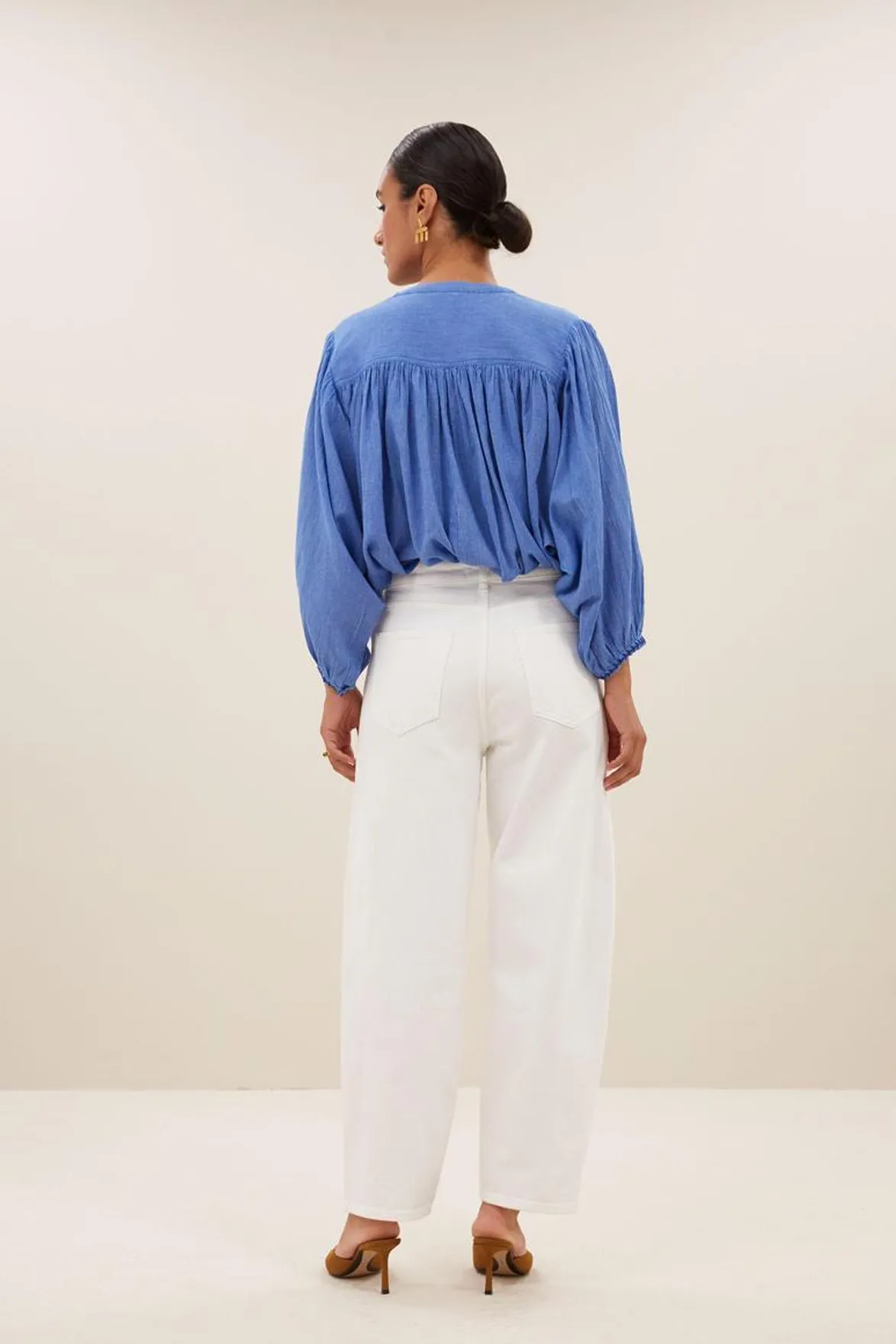 By-Bar Becky Sapphire Blue Athia Blouse