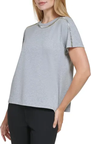 Calvin Klein Women's Soft Logo Comfortable Velour Everyday Sweatshirt