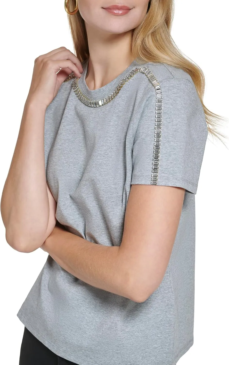 Calvin Klein Women's Soft Logo Comfortable Velour Everyday Sweatshirt