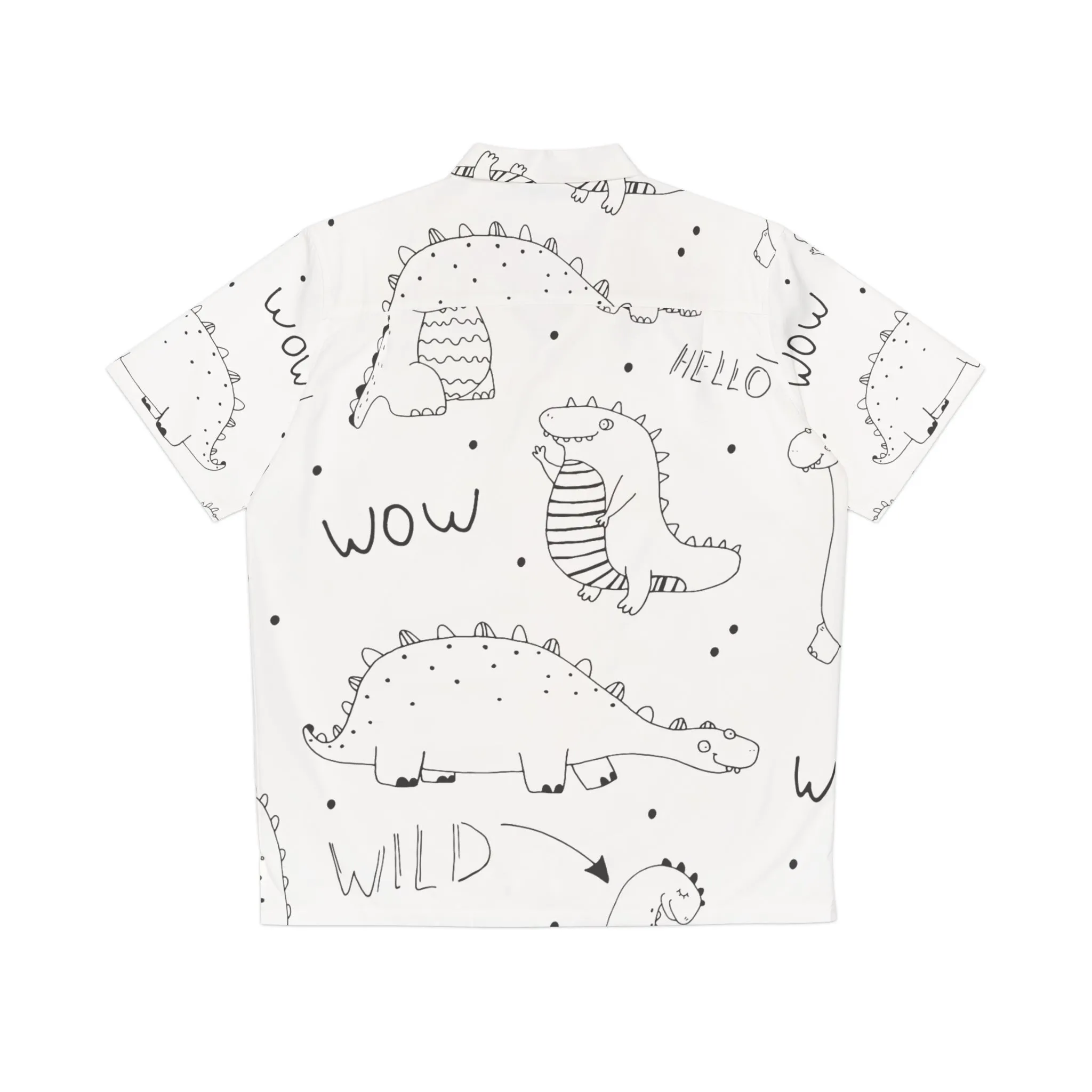 Doodle Dinosours - Inovax Men's Hawaiian Shirt
