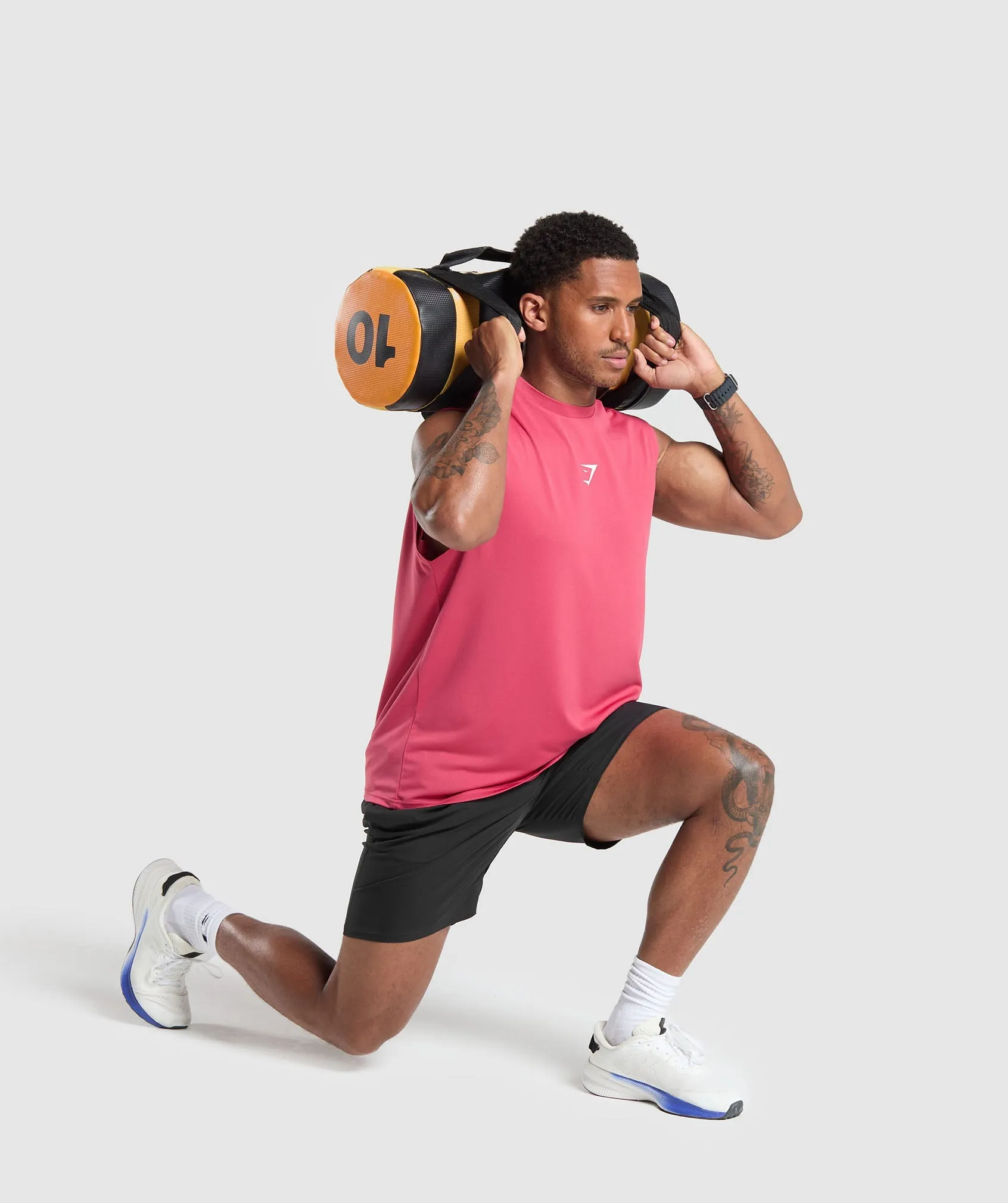 Gymshark Training Department Cut Off Tank - Vintage Pink