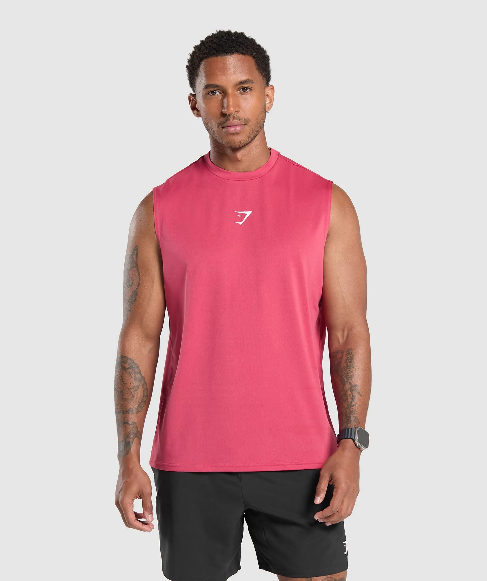 Gymshark Training Department Cut Off Tank - Vintage Pink