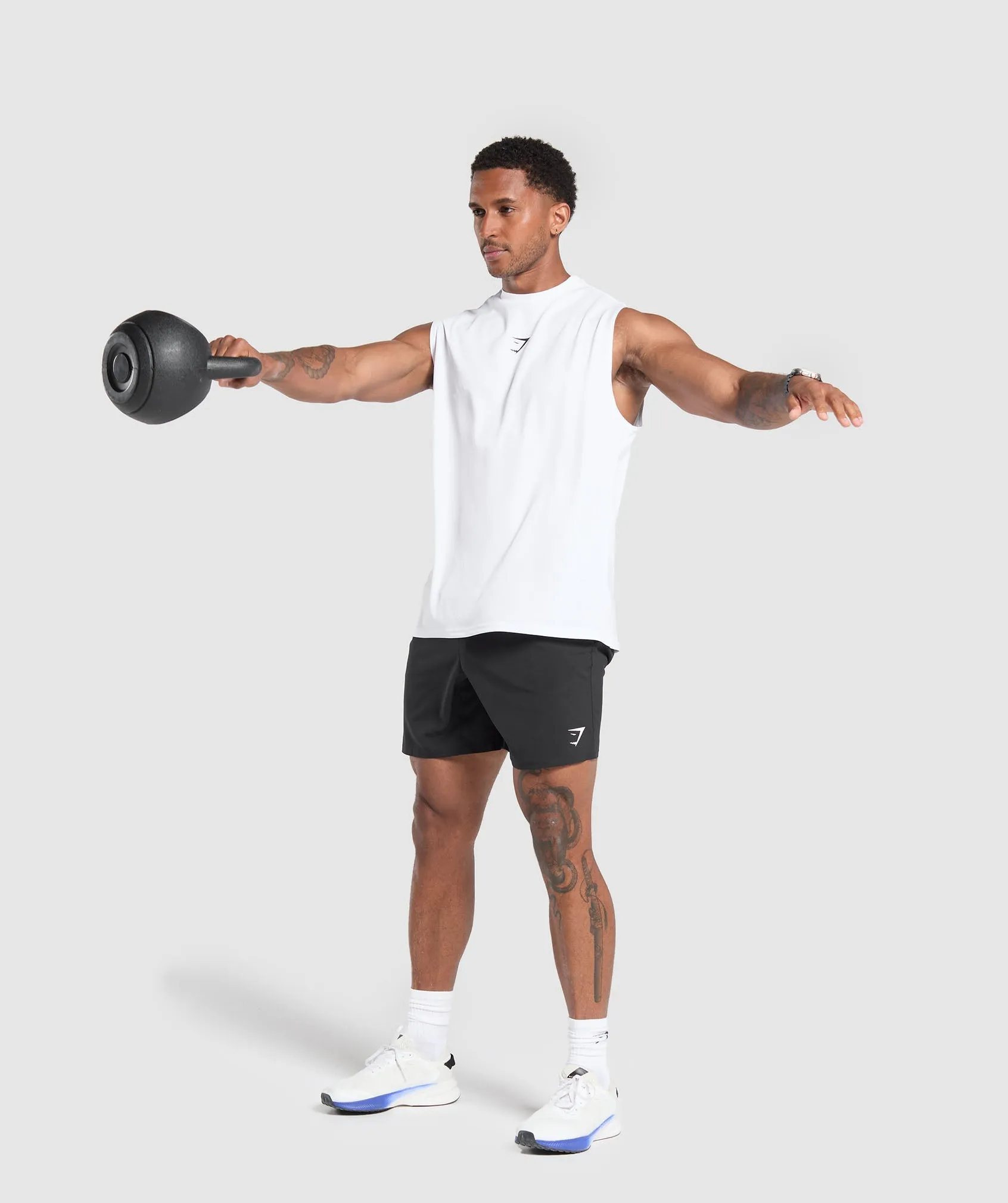Gymshark Training Department Cut Off Tank - White