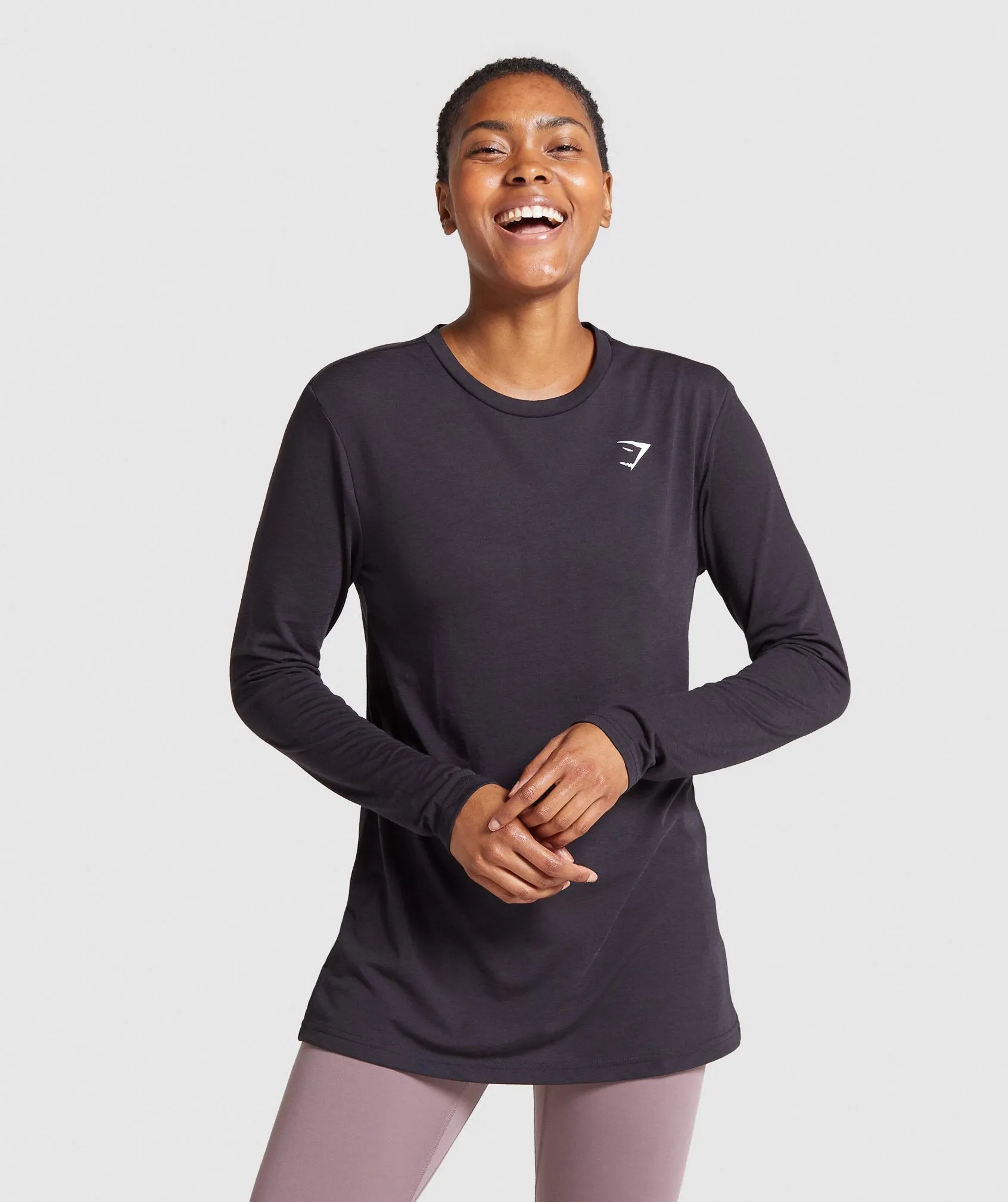 Gymshark Training Oversized Long Sleeve Tee - Black