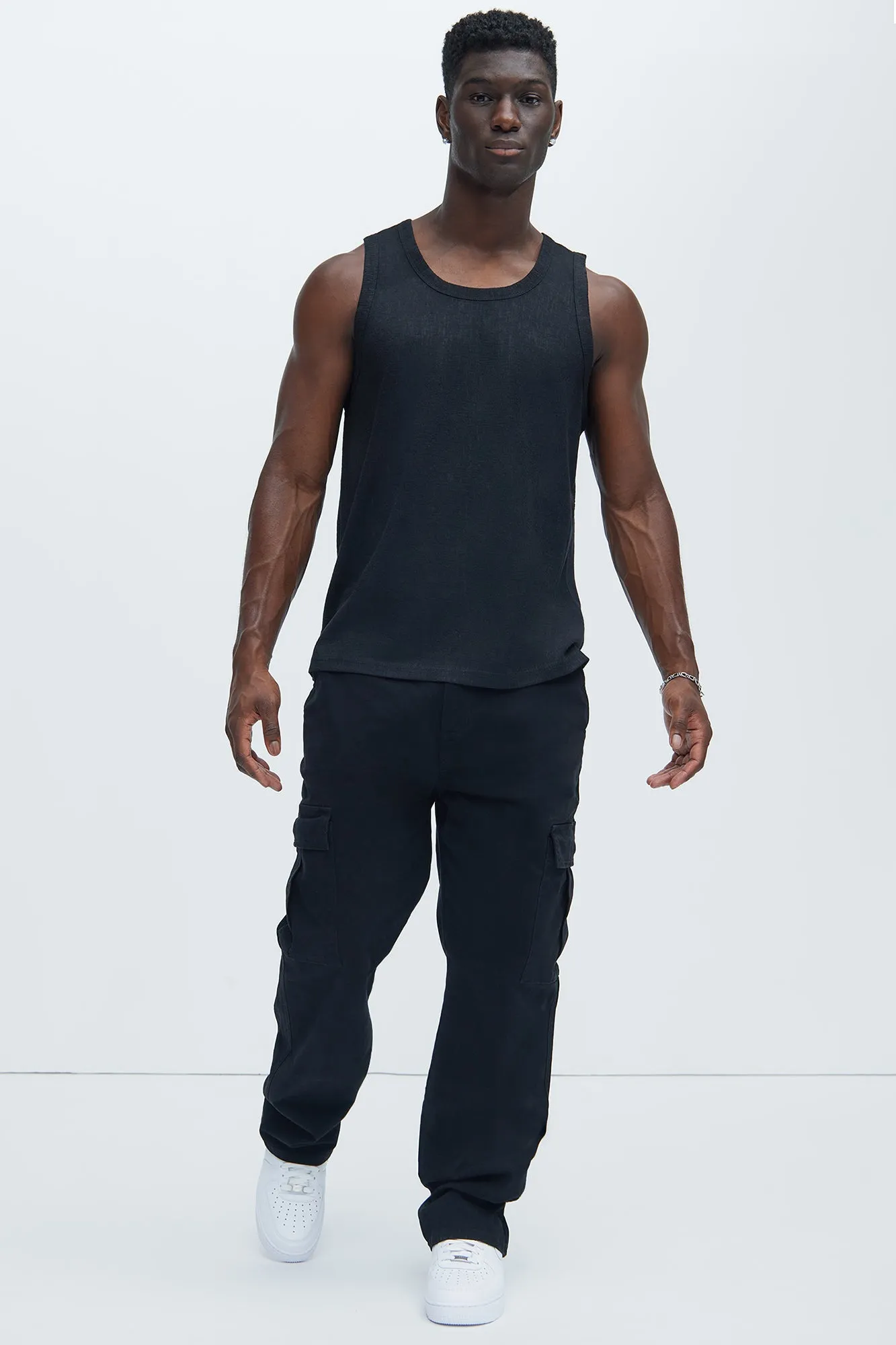 Henrik Textured Tank - Black