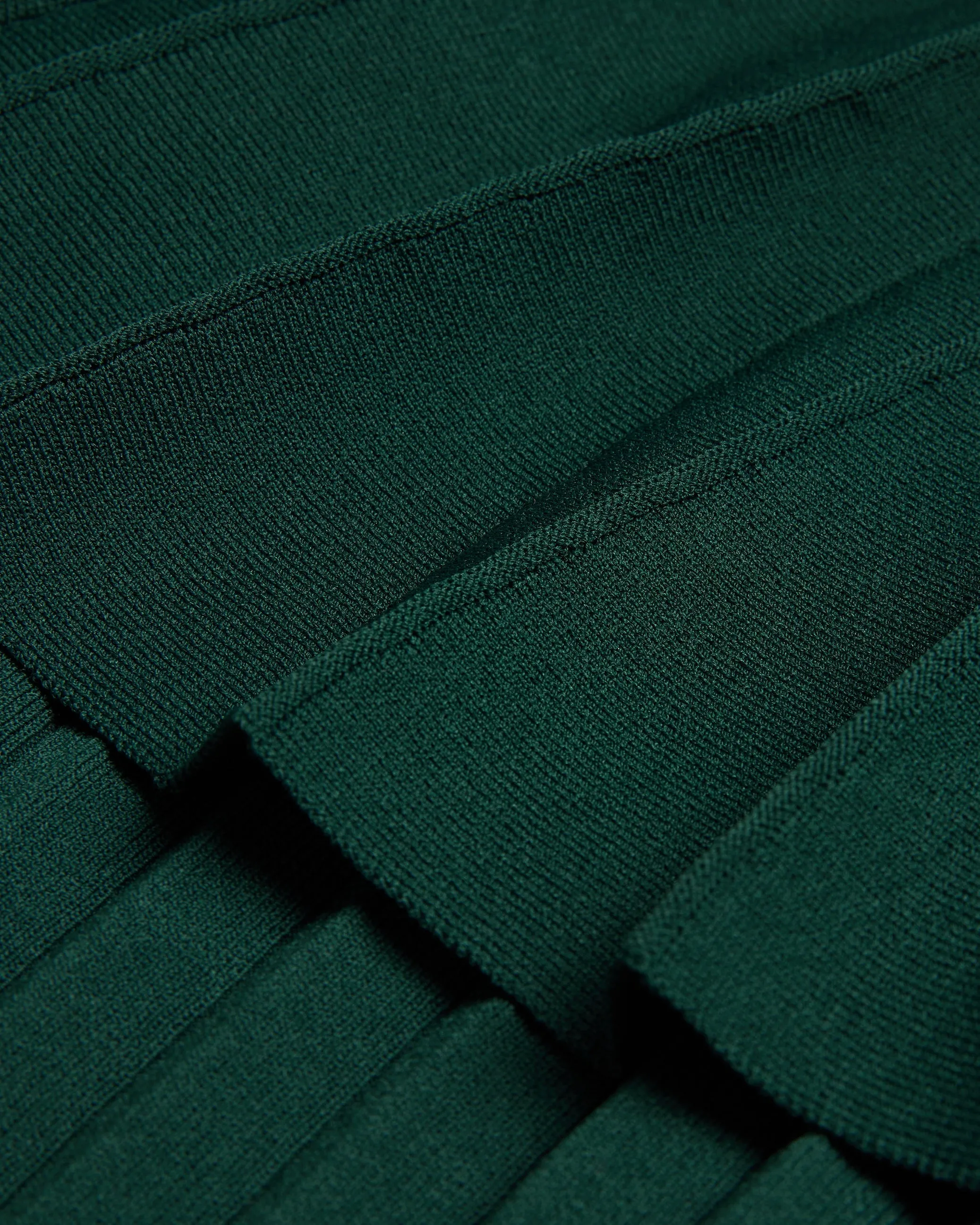 Iivanna Crew Neck Fluted Sleeve Knit Top Dk-Green