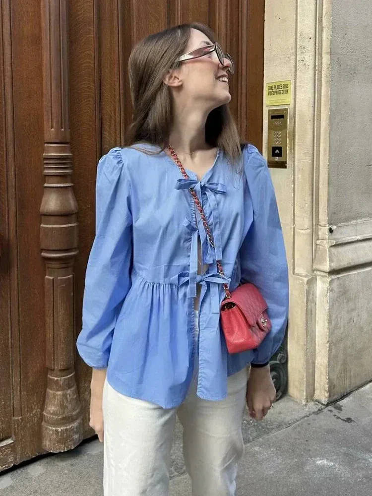 Jenice Top - Klassiek & Verfijnd Ontwerp met Strikdetail