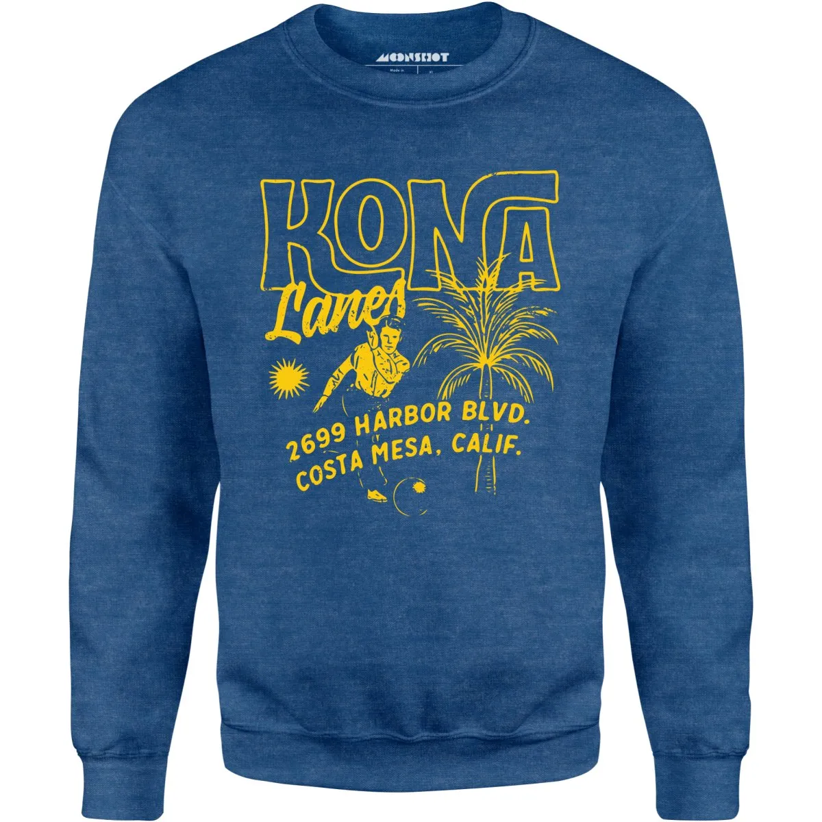 Kona Lanes v3 - Costa Mesa, CA - Vintage Bowling Alley - Unisex Sweatshirt