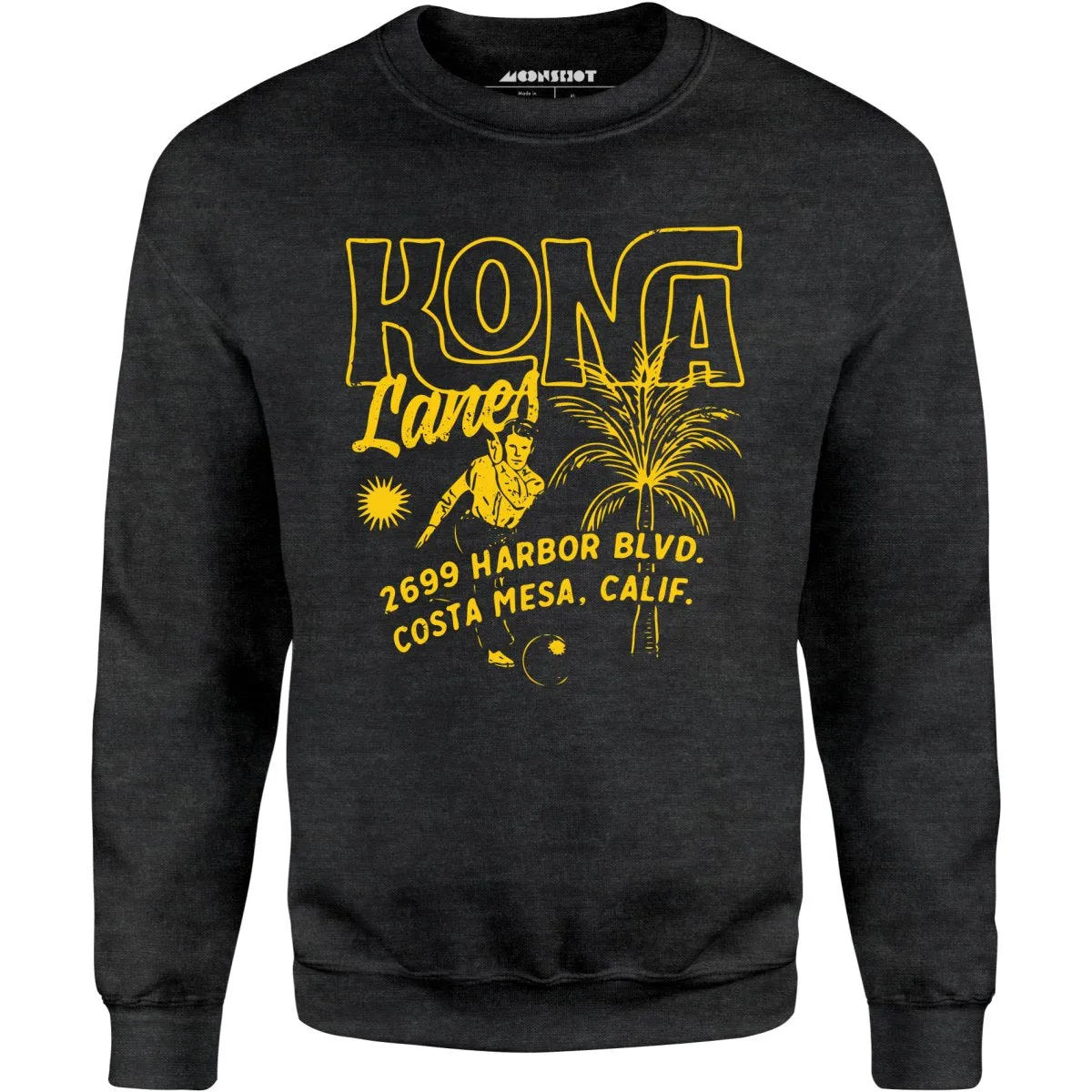 Kona Lanes v3 - Costa Mesa, CA - Vintage Bowling Alley - Unisex Sweatshirt