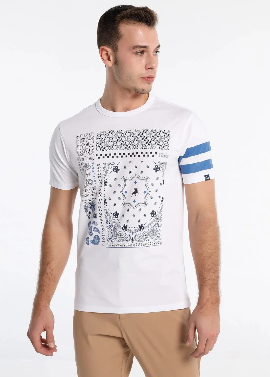 Lois graphic cotton t-shirt white