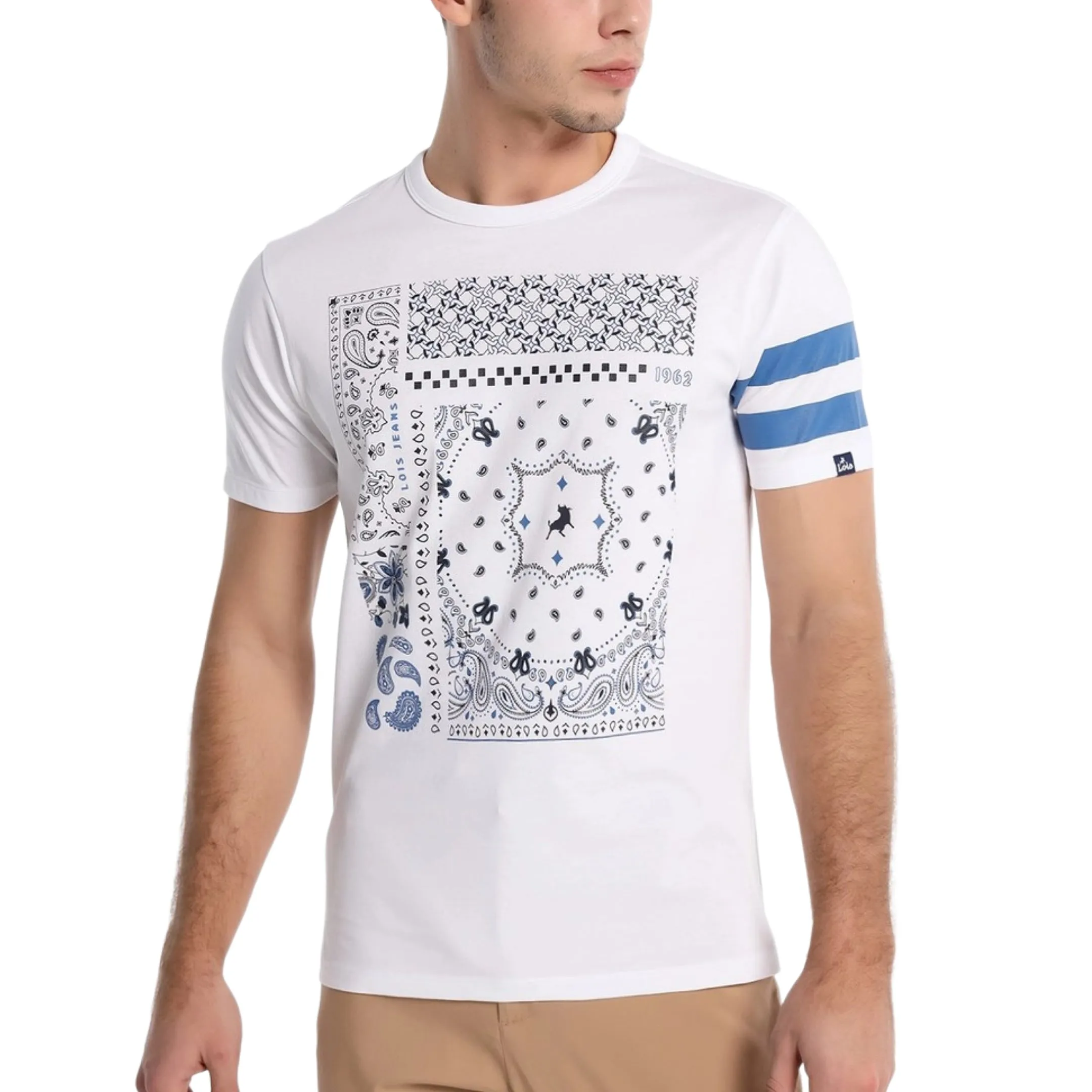 Lois graphic cotton t-shirt white