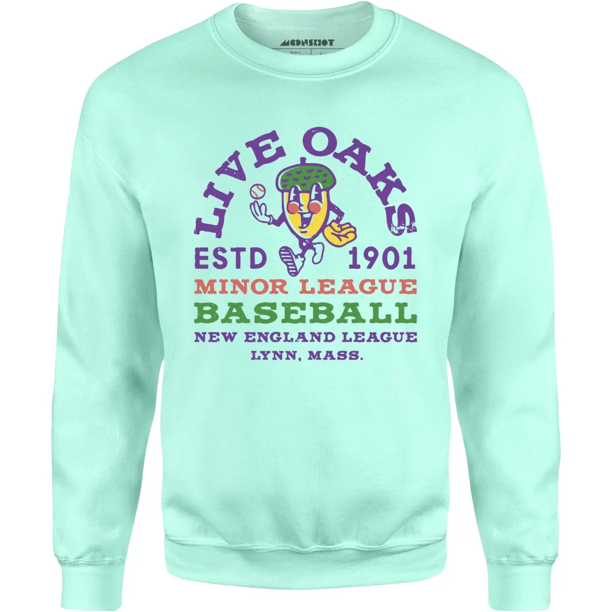 Lynn Live Oaks - Massachusetts - Vintage Defunct Baseball Teams - Unisex Sweatshirt