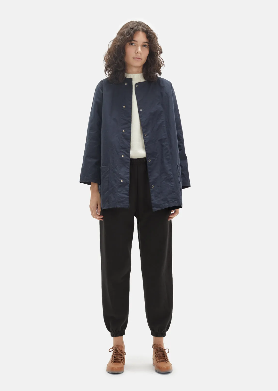 Military Canvas Snap Front Shirt Jacket