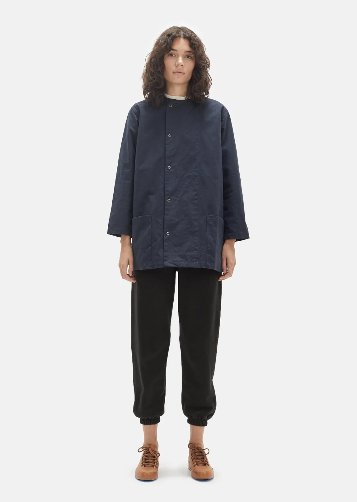 Military Canvas Snap Front Shirt Jacket