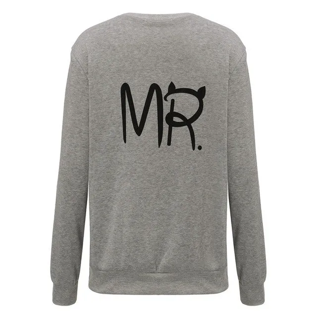 Mr and mrs sweatshirts