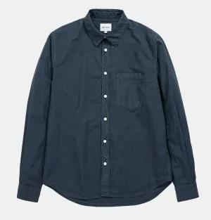 Norse Projects Osvald Tencel Shirt in Deep Marine