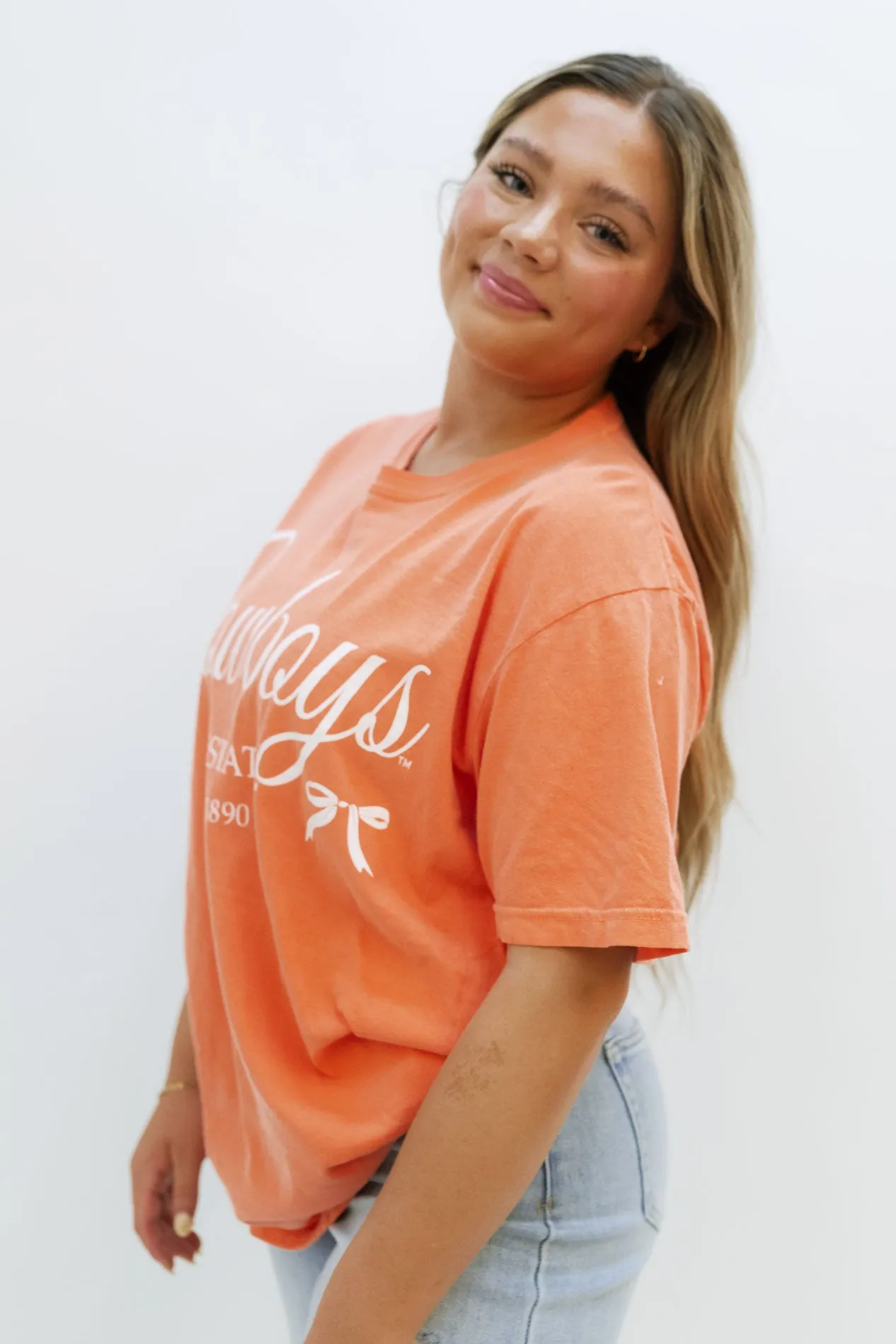 Orange OSU Cowboys Bows Tee