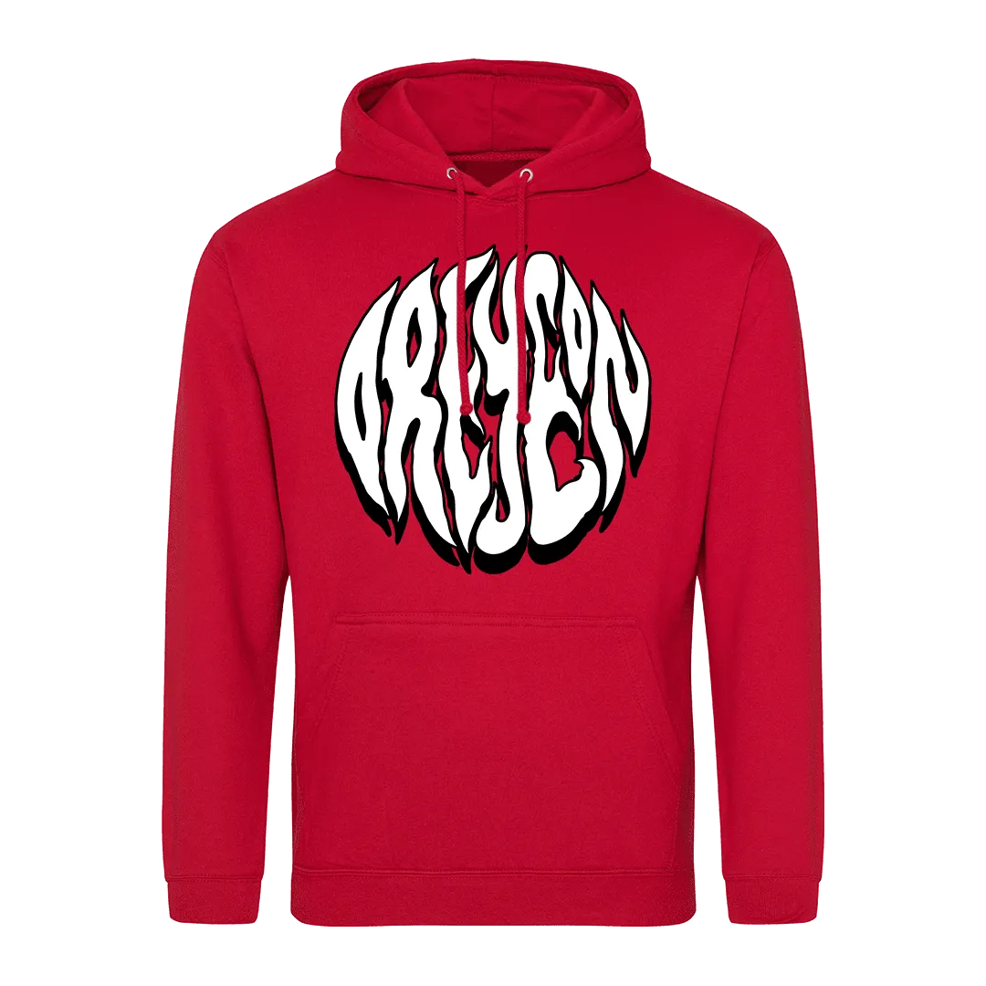Oreyeon - B&W Logo Pullover Hoodie - Red