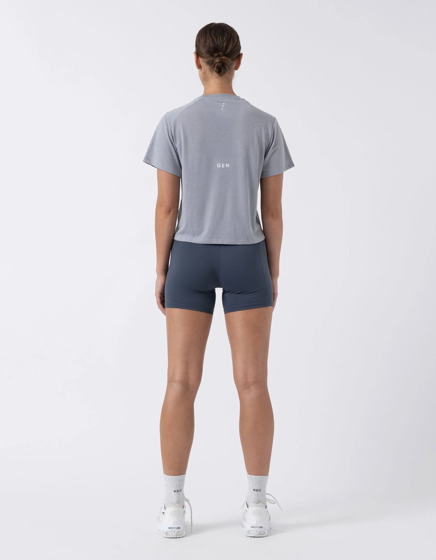 Oxy DBL Crop Tee Cement