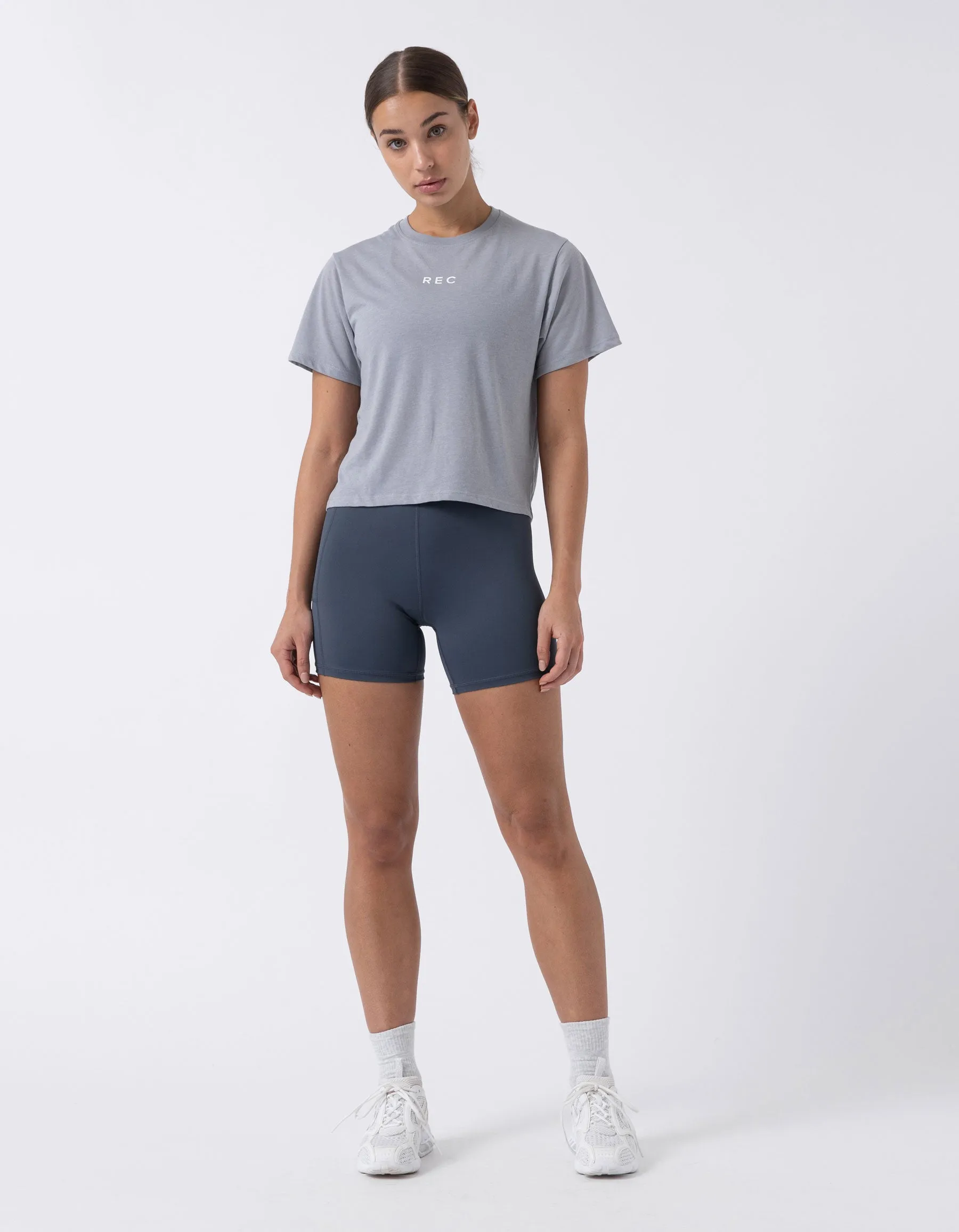 Oxy DBL Crop Tee Cement