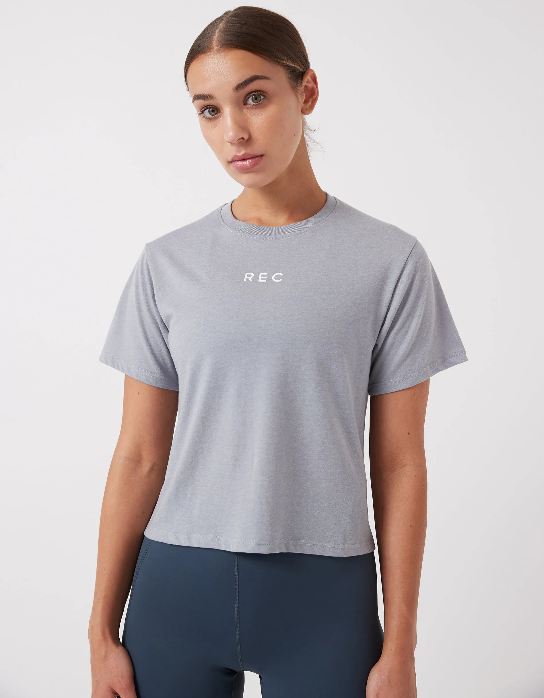 Oxy DBL Crop Tee Cement