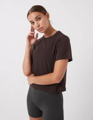 Oxy DBL Crop Tee Choc