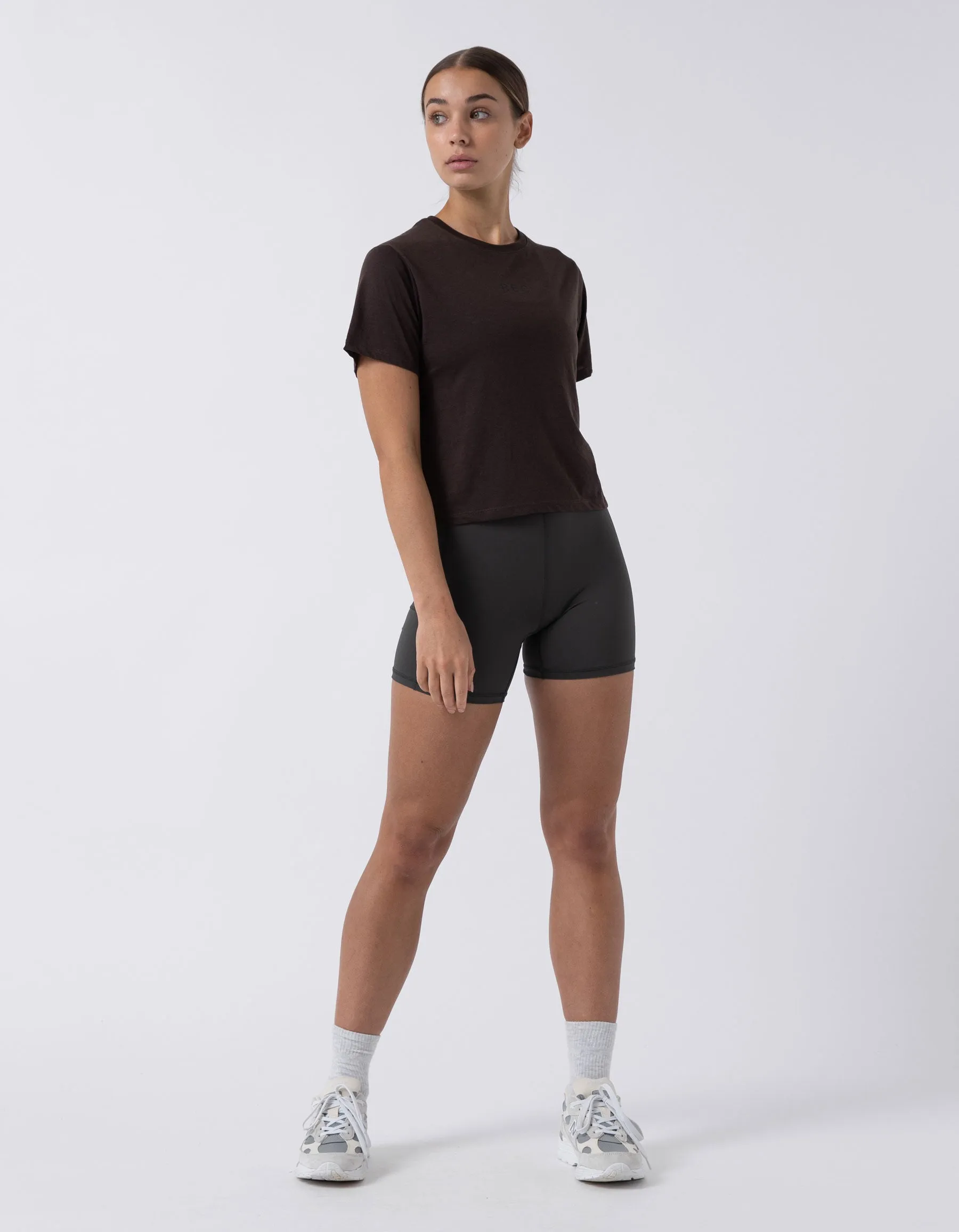 Oxy DBL Crop Tee Choc