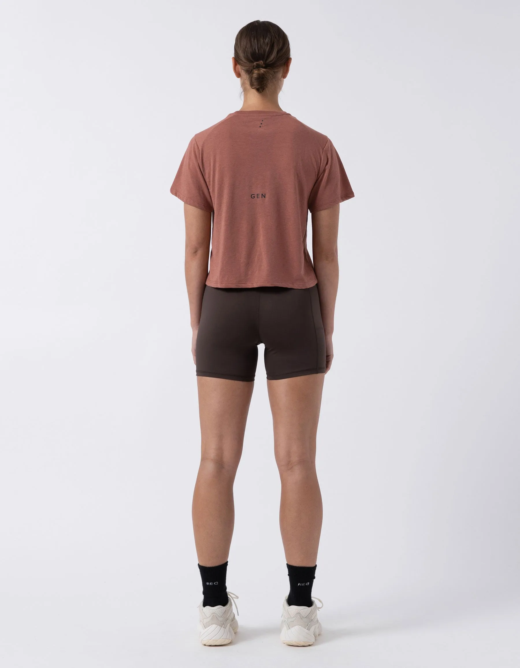 Oxy DBL Crop Tee Terracotta