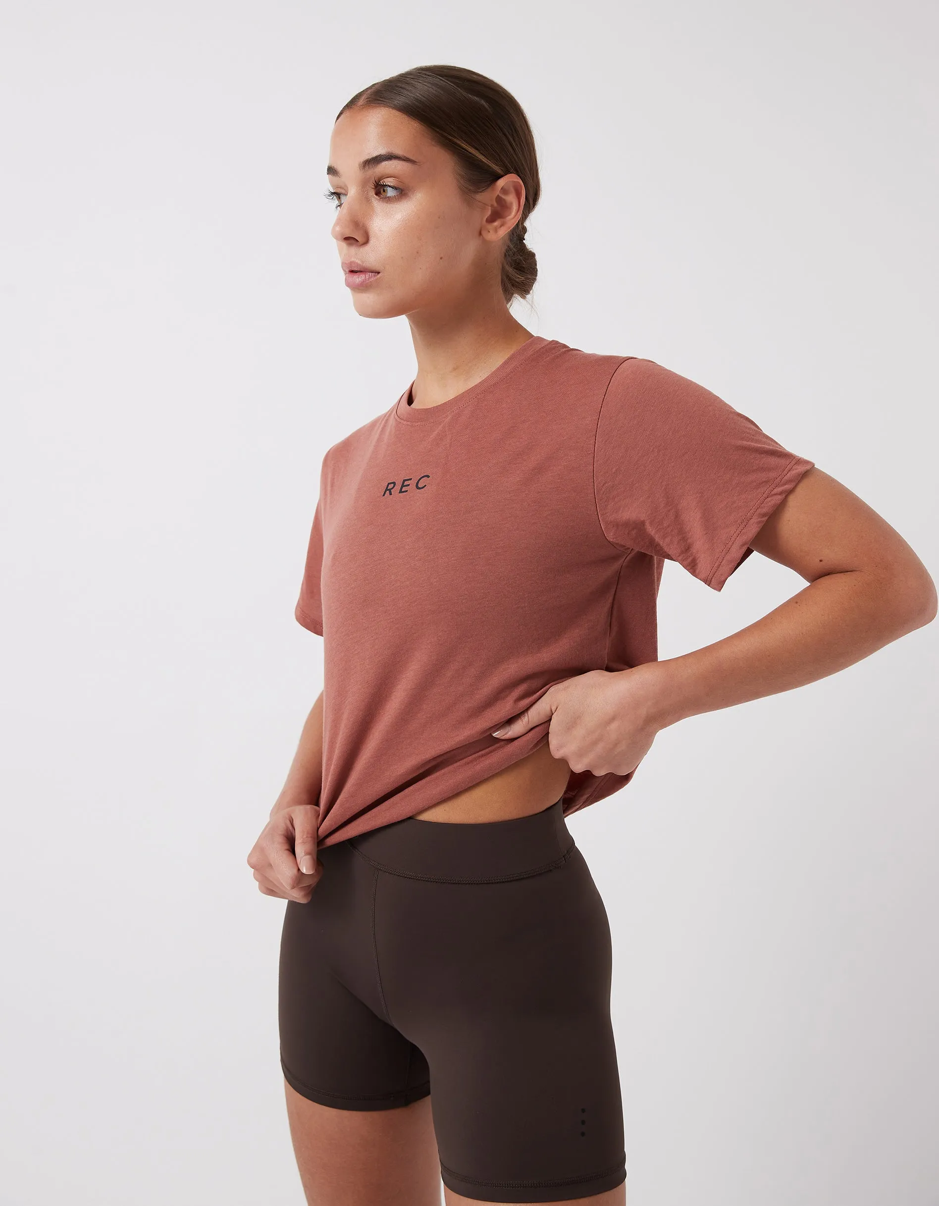 Oxy DBL Crop Tee Terracotta