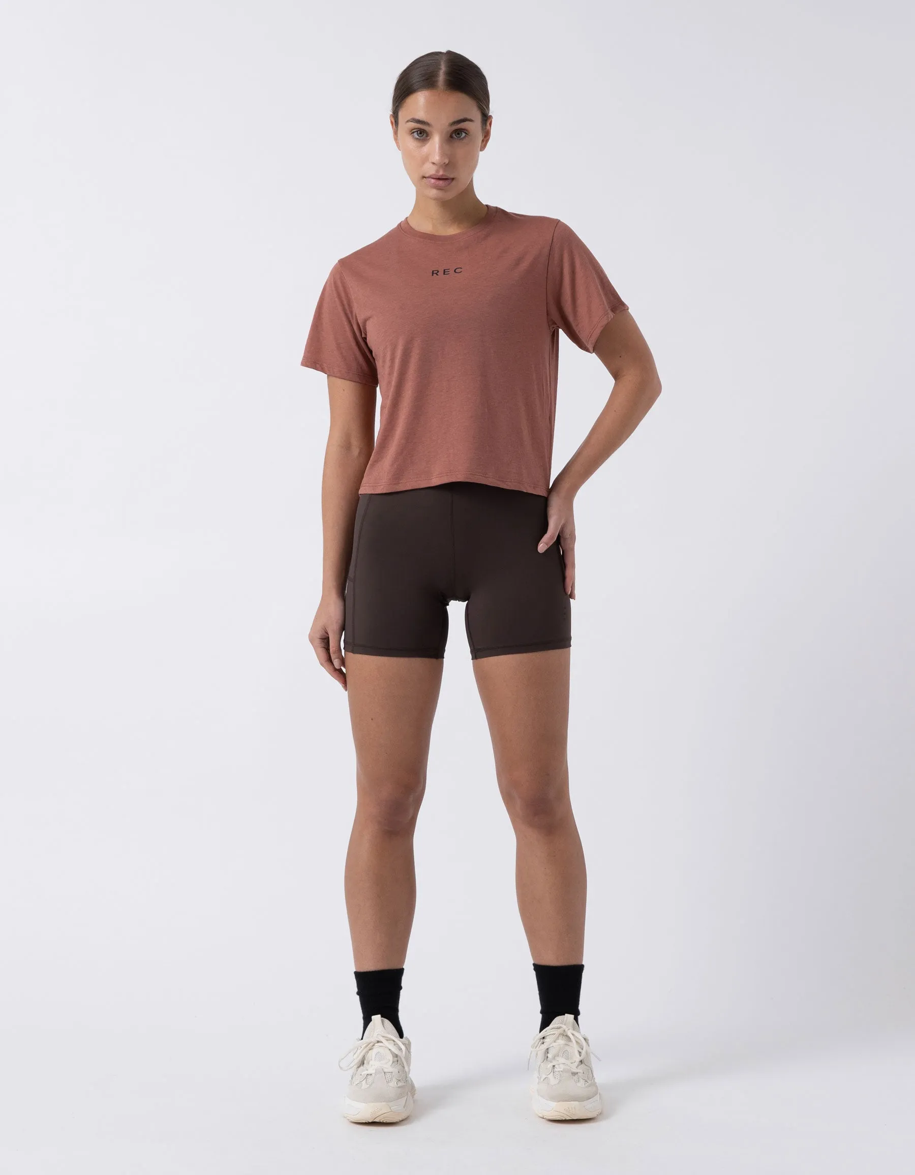 Oxy DBL Crop Tee Terracotta