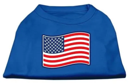 Paws And Stripes Screen Print Shirts Blue Med (12)