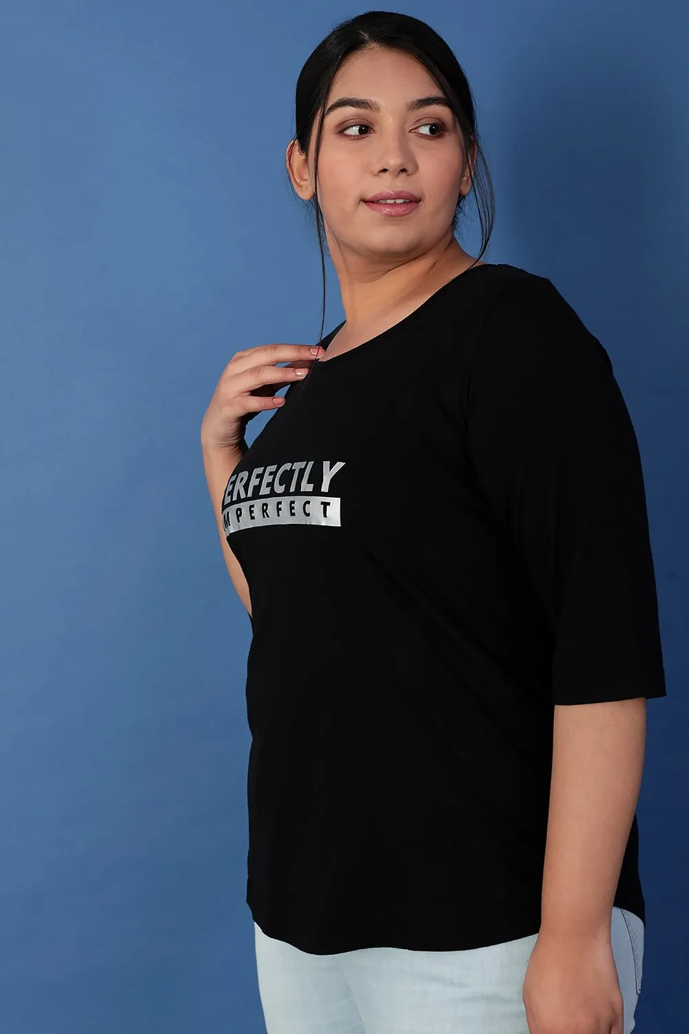 Perfectly Imperfect Black Tshirt