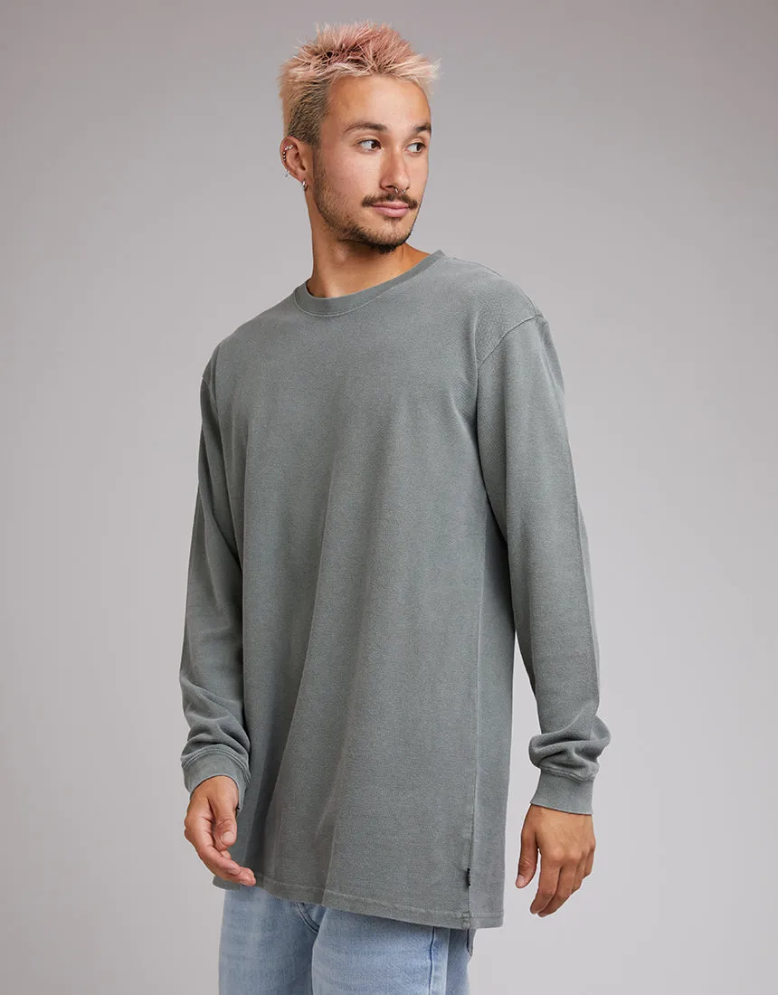 Pique Long Sleeve Khaki