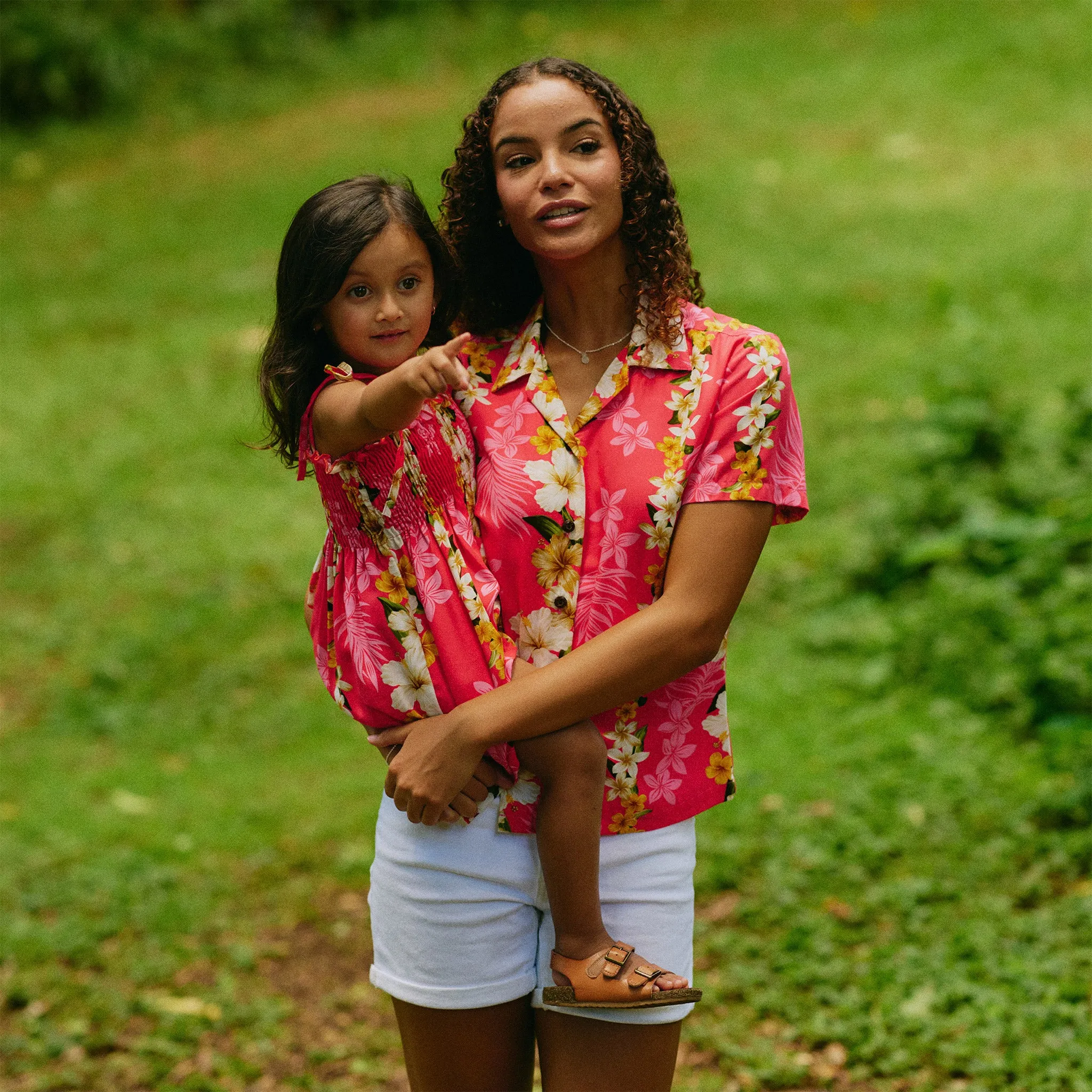 Plumeria Panel Camp Blouse