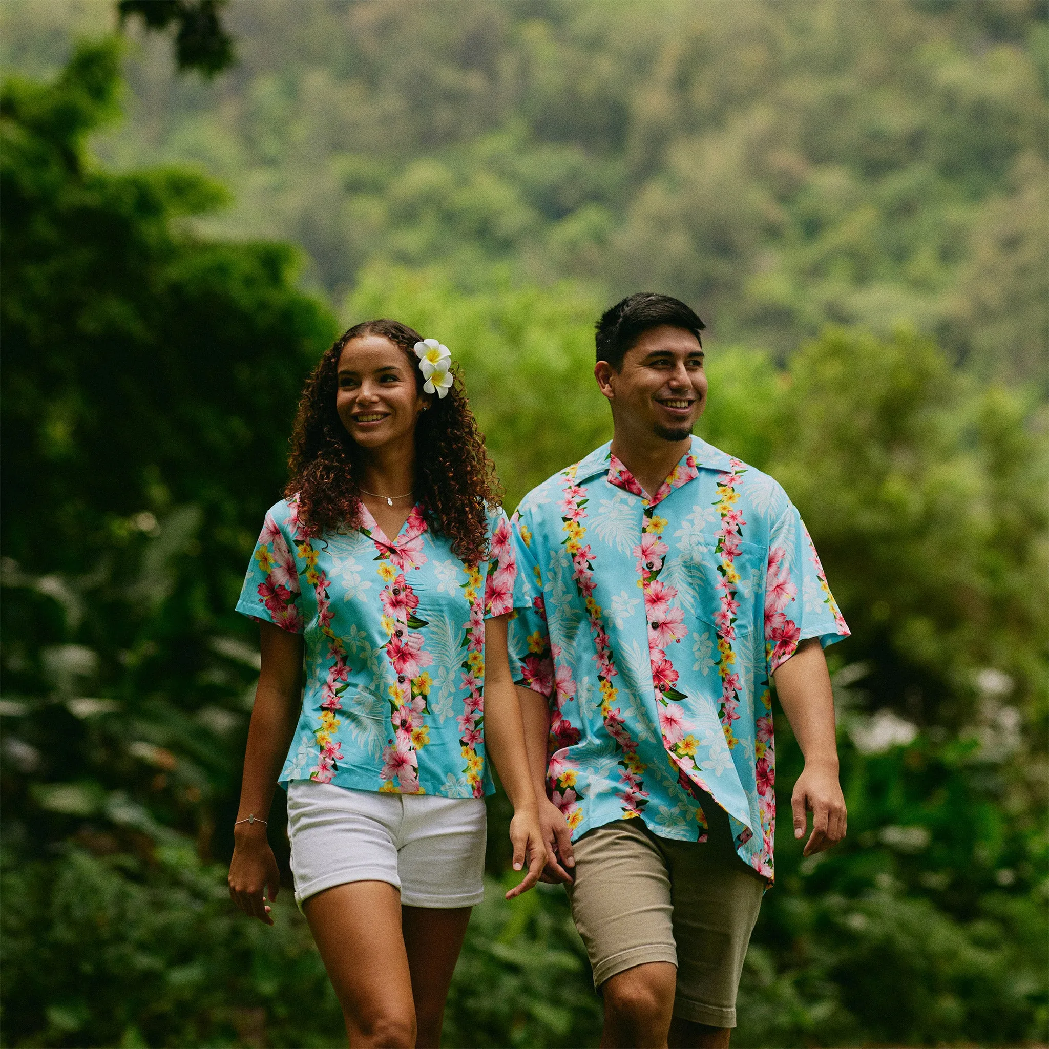 Plumeria Panel Camp Blouse